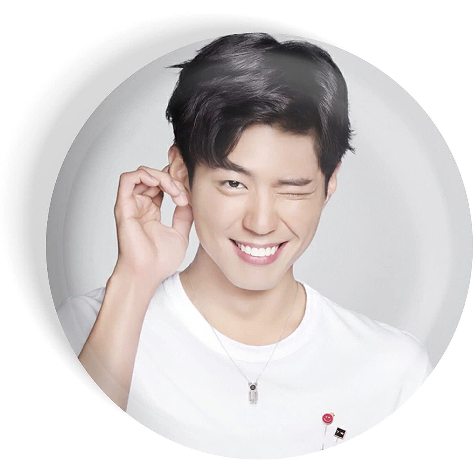 Dhcrafts Pin Badges K-Drama Korean Actor Multicolour Park Bo-Gum D12 Glossy Finish Design Pack Of 1