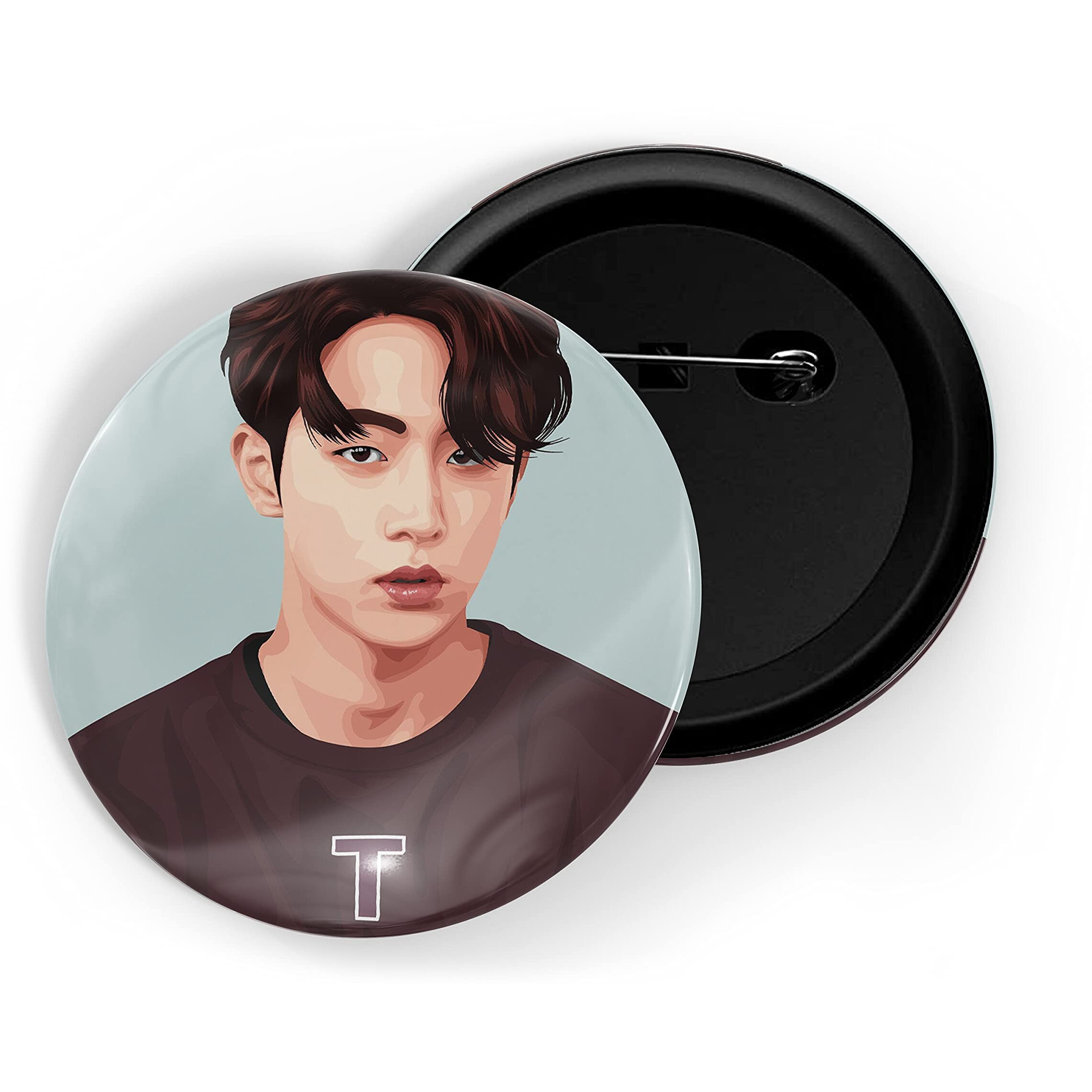 Dhcrafts Pin Badges K-Drama Korean Actor Multicolour Nam Joo-Hyuk D8 Glossy Finish Design Pack Of 1
