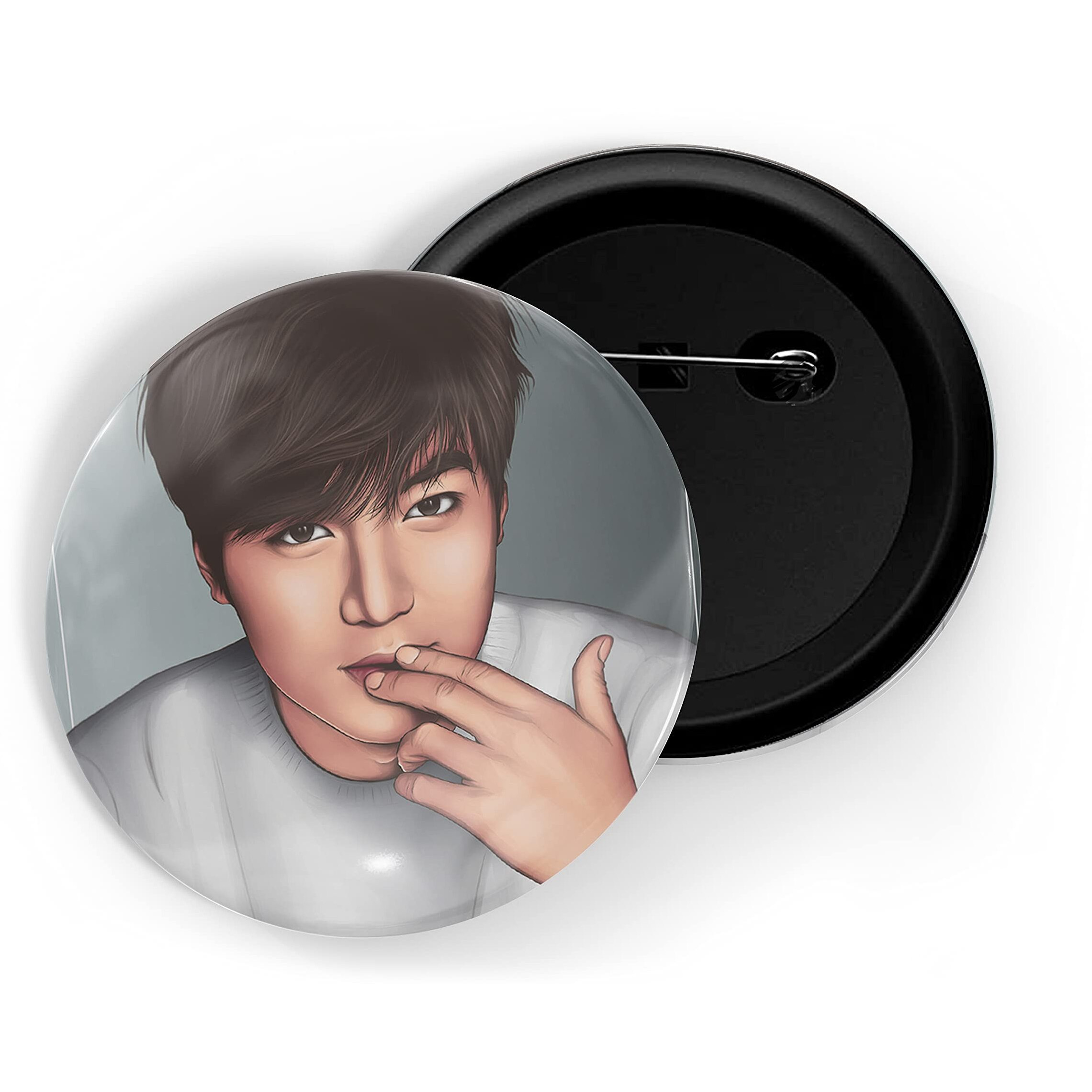 Dhcrafts Pin Badges K-Drama Korean Actor Multicolour Lee Min-Ho D4 Glossy Finish Design Pack Of 1