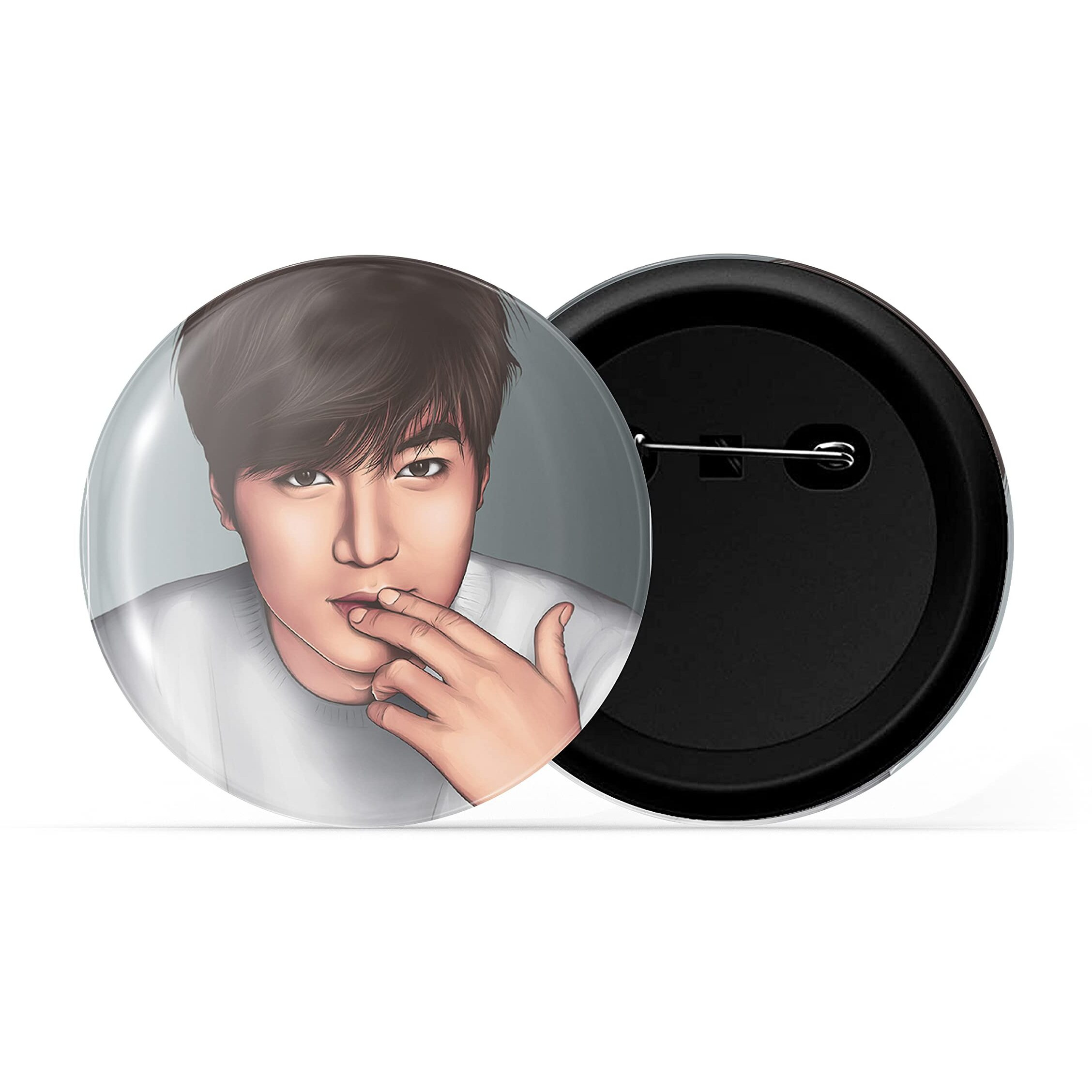Dhcrafts Pin Badges K-Drama Korean Actor Multicolour Lee Min-Ho D4 Glossy Finish Design Pack Of 1