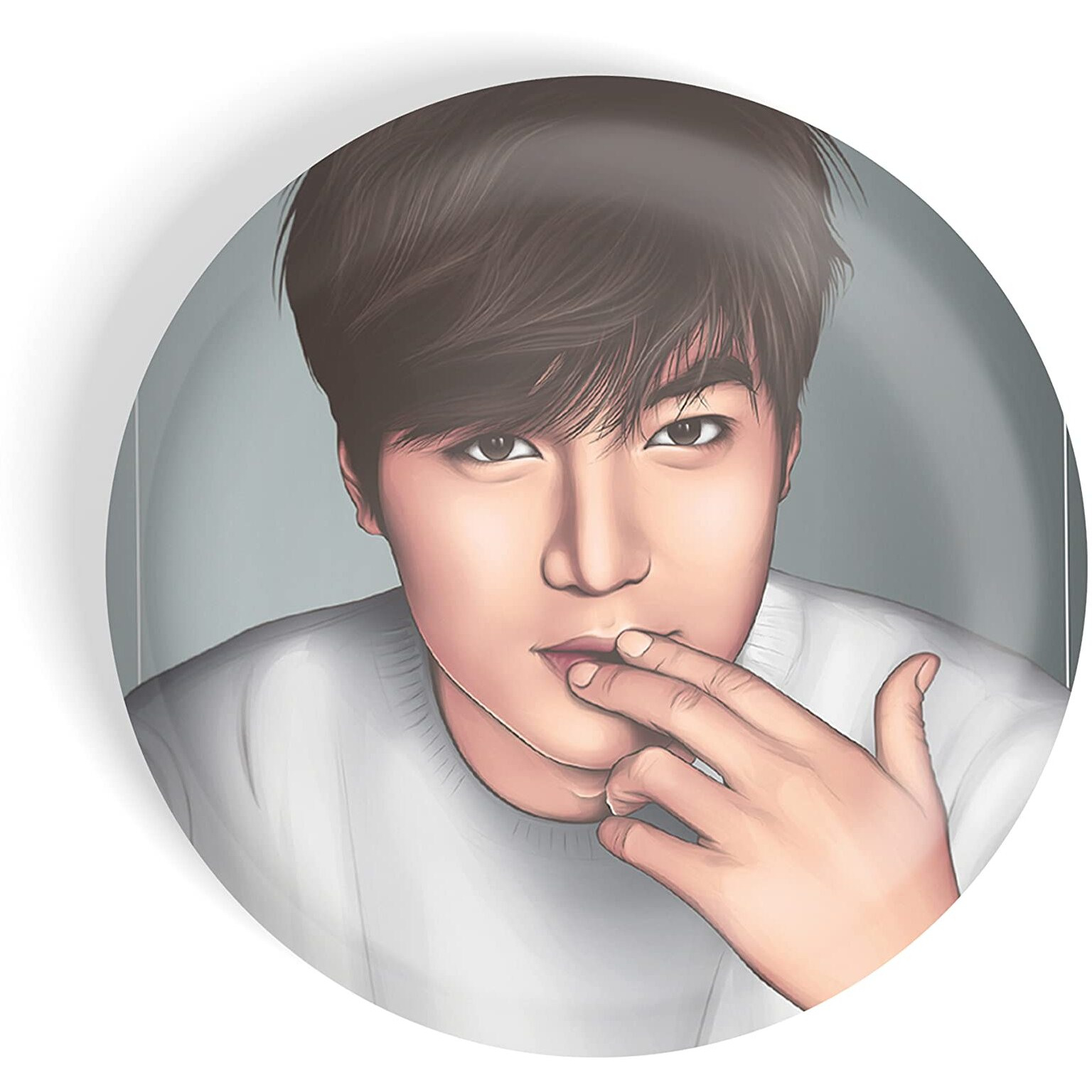 Dhcrafts Pin Badges K-Drama Korean Actor Multicolour Lee Min-Ho D4 Glossy Finish Design Pack Of 1