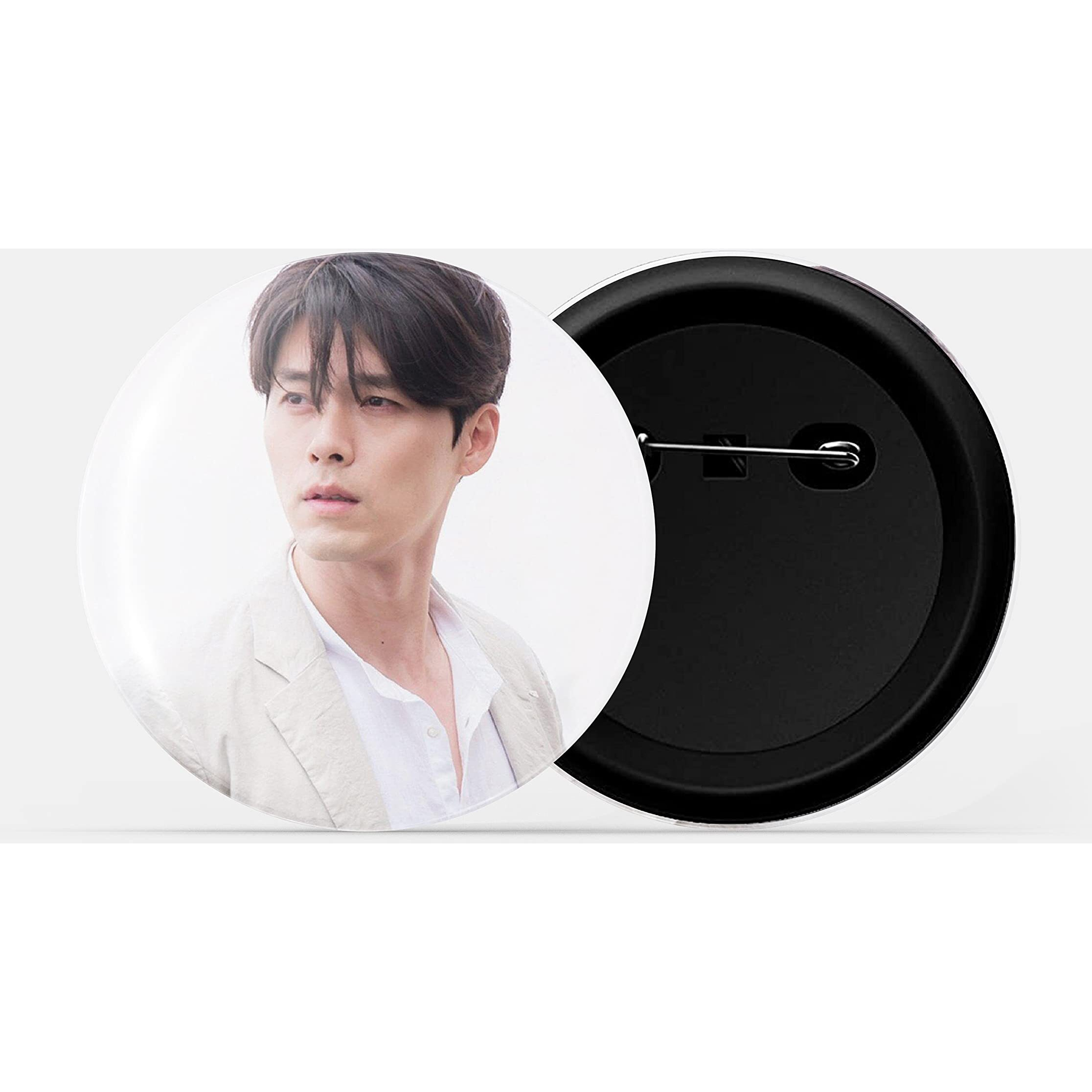 Dhcrafts Pin Badges K-Drama Korean Actor Multicolour Hyun Bin D3 Glossy Finish Design Pack Of 1