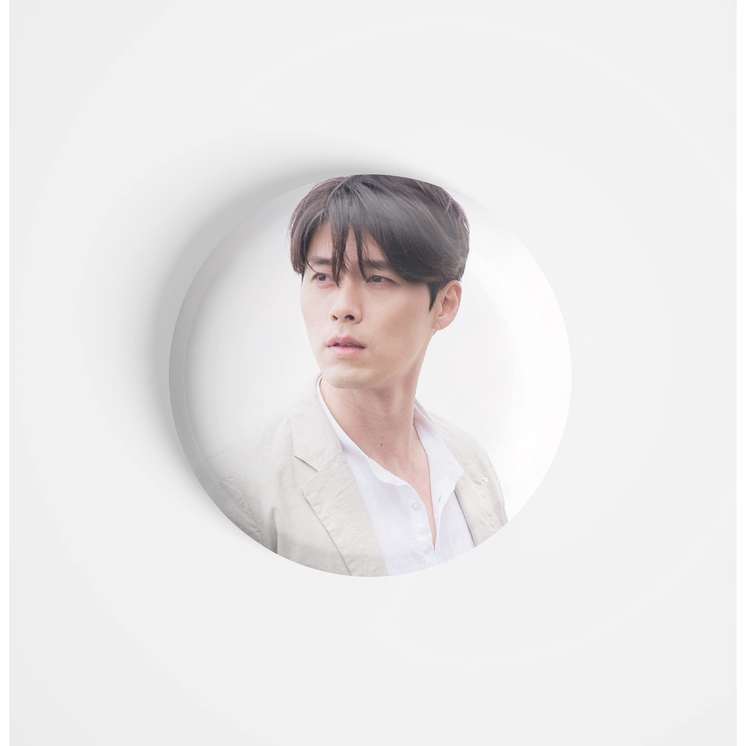 Dhcrafts Pin Badges K-Drama Korean Actor Multicolour Hyun Bin D3 Glossy Finish Design Pack Of 1