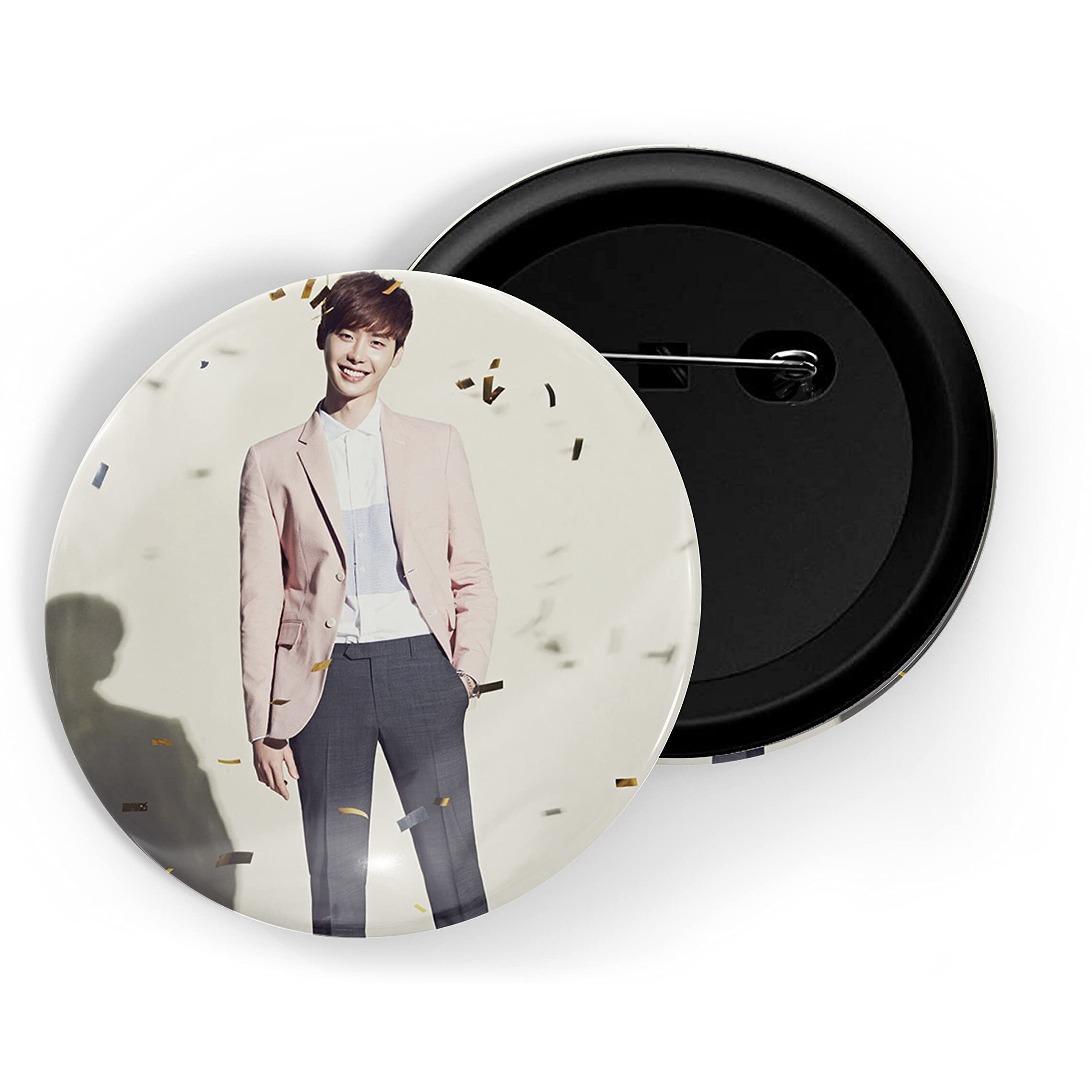 Dhcrafts Pin Badges K-Drama Korean Actor Multicolour Lee Jong-Suk D1 Glossy Finish Design Pack Of 1