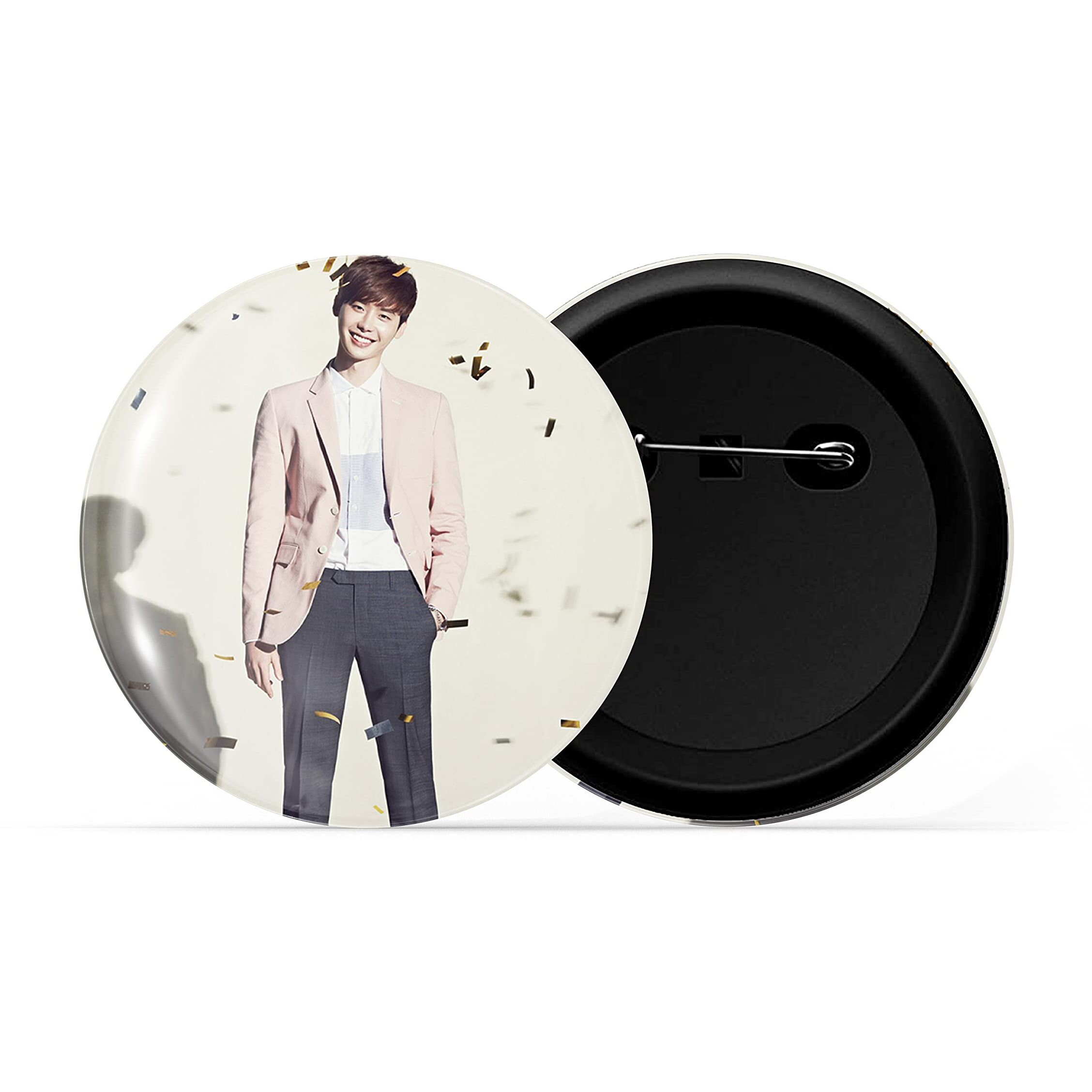 Dhcrafts Pin Badges K-Drama Korean Actor Multicolour Lee Jong-Suk D1 Glossy Finish Design Pack Of 1