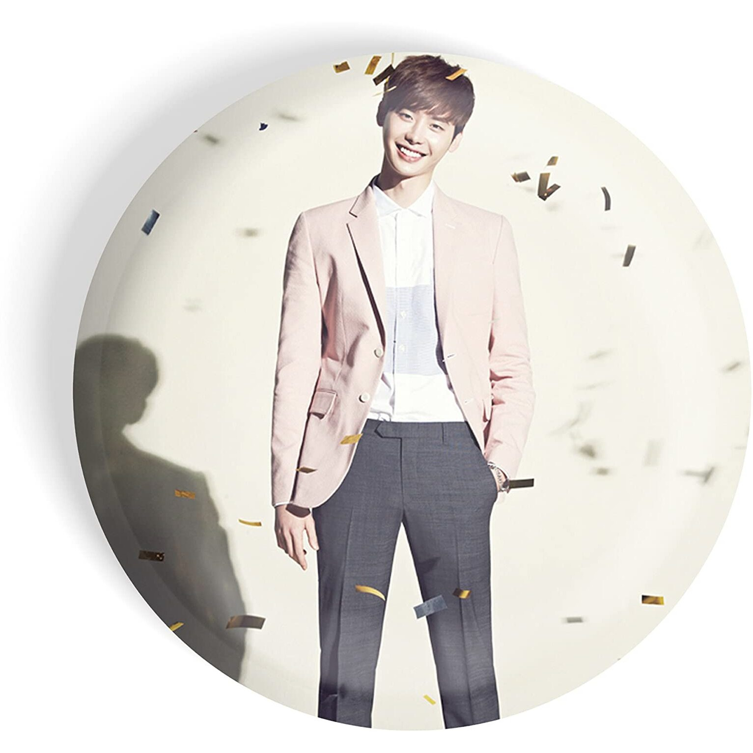 Dhcrafts Pin Badges K-Drama Korean Actor Multicolour Lee Jong-Suk D1 Glossy Finish Design Pack Of 1