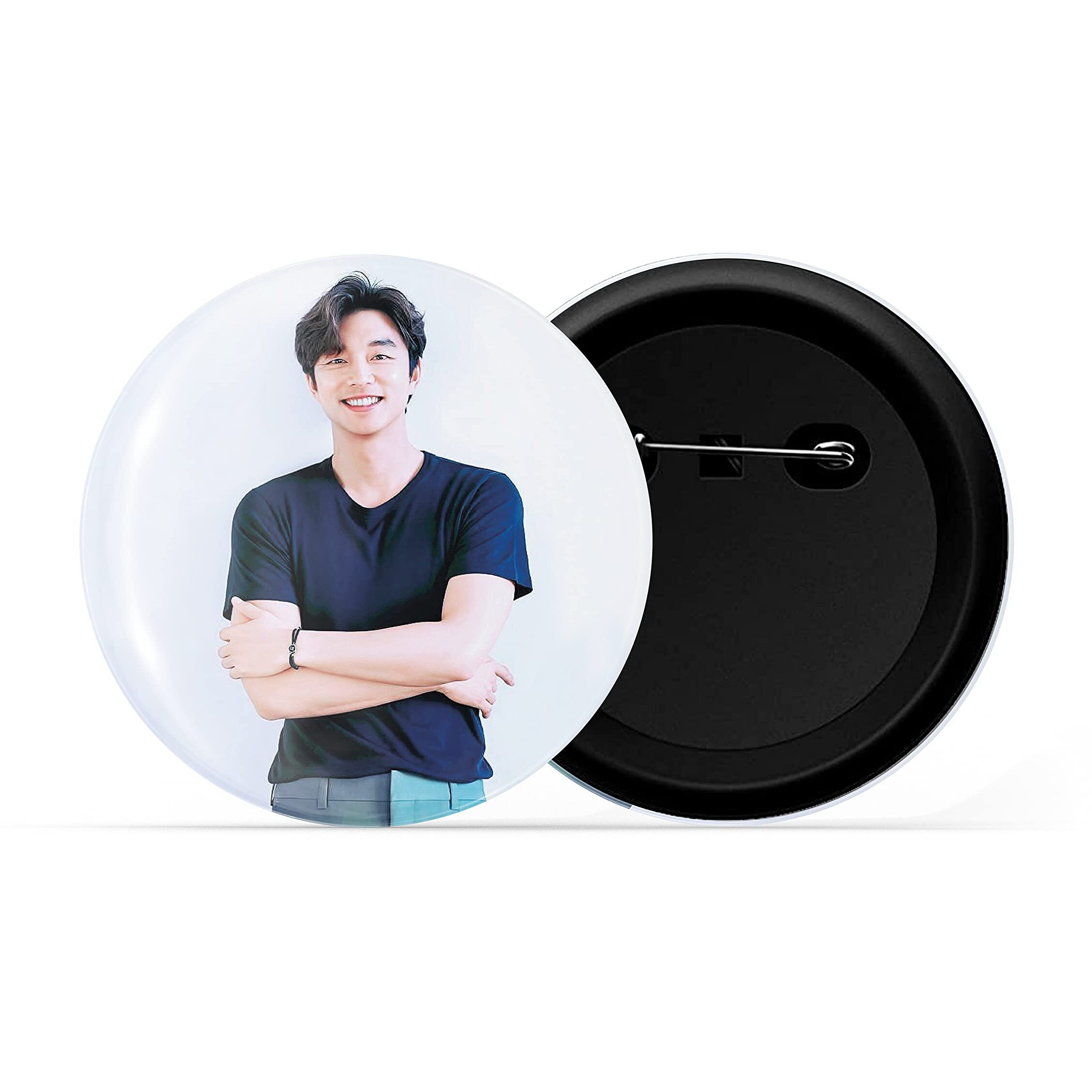 Dhcrafts Pin Badges K-Drama Korean Actor Multicolour Gong Yoo D4 Glossy Finish Design Pack Of 1