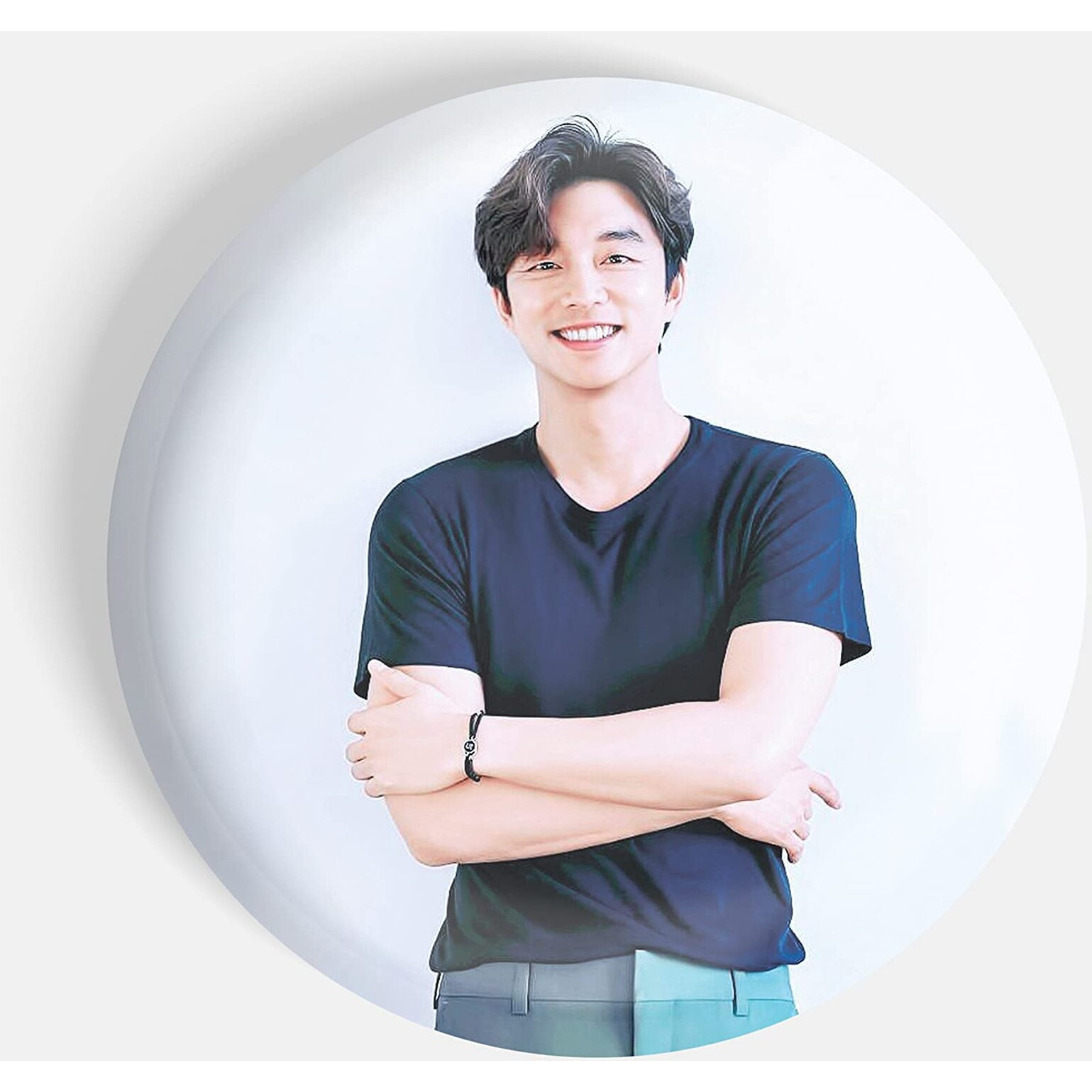 Dhcrafts Pin Badges K-Drama Korean Actor Multicolour Gong Yoo D4 Glossy Finish Design Pack Of 1