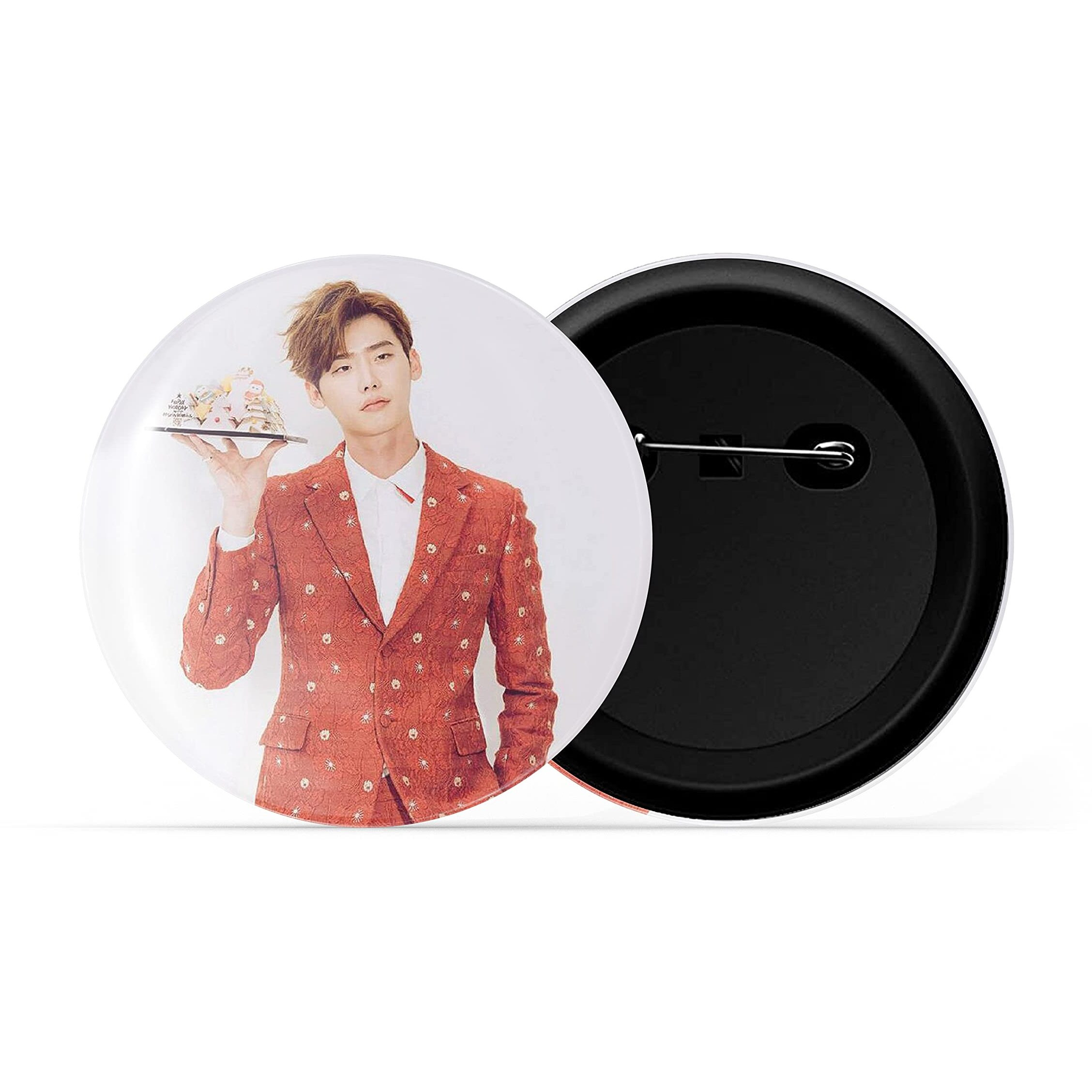 Dhcrafts Pin Badges K-Drama Korean Actor Multicolour Lee Jong-Suk D4 Glossy Finish Design Pack Of 1