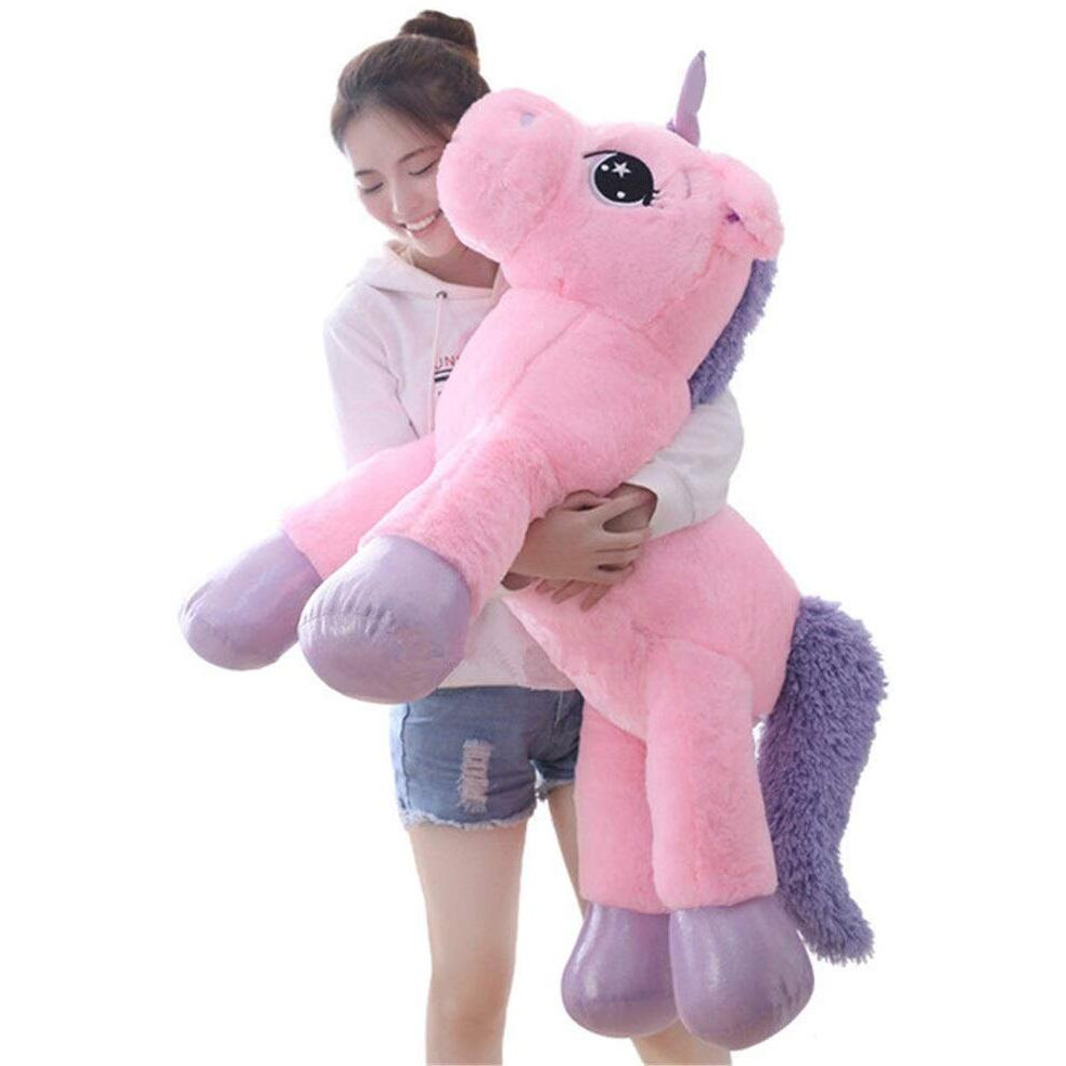 Besties Big Size Funny Unicorn Stuffed Animal Plush Toy,90Cm Made In India Certified By Ce, Iso 100% Safe For Kids 90Cm (Pink)