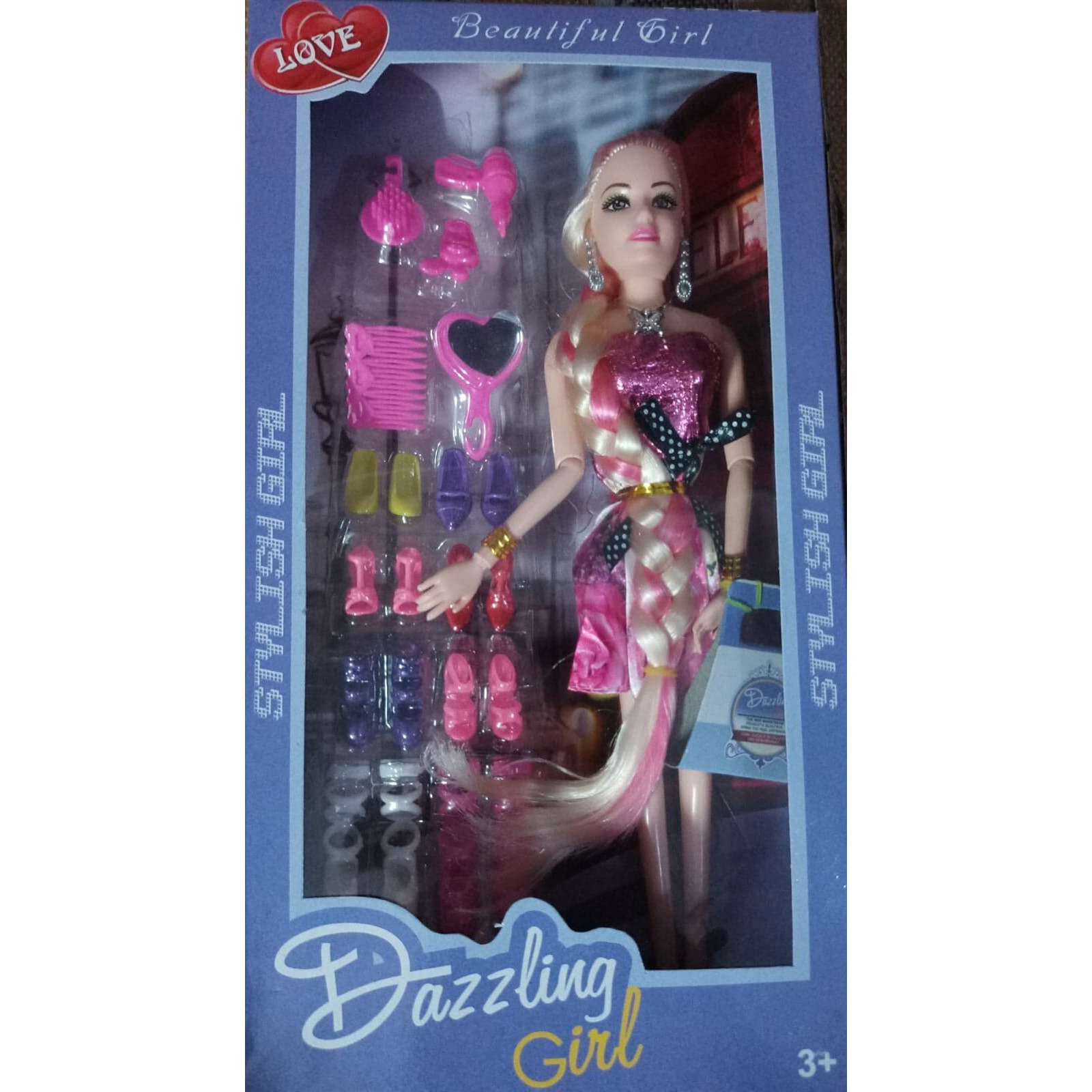 Cri8Hub Present New Beautiful Fashion Doll With Long & Silky Hair With Moveable Hand & Some Accessories And Movie-Inspired Outfit(Doll For Girls)