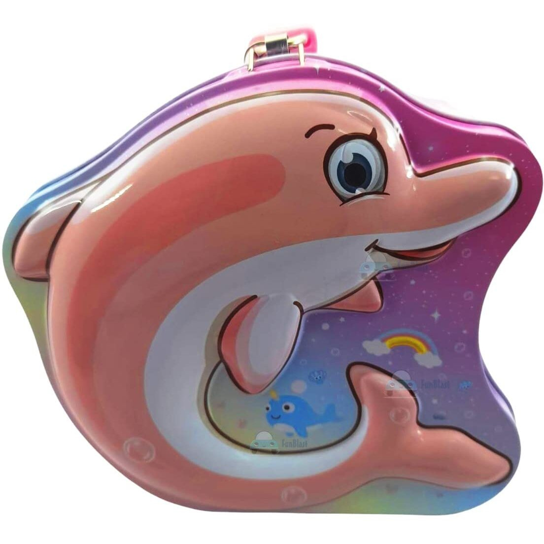 Funblast Coin Box For Kids With Lock And Key  Cartoon Toy Money Bank For Kids Piggy Saving Box For Girls, Boys, Birthday Return Gift For Children (Random Color)