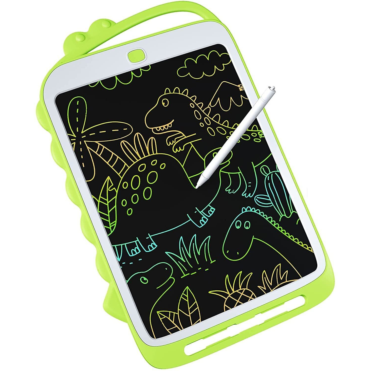 Toyshine 10" Big Size Writing Tablet For Kids, Lcd Tab For Kids Drawing Pad Doodle Board For 3-10 Years Old Boys/Girls Gifts Education Learning Toys- Green