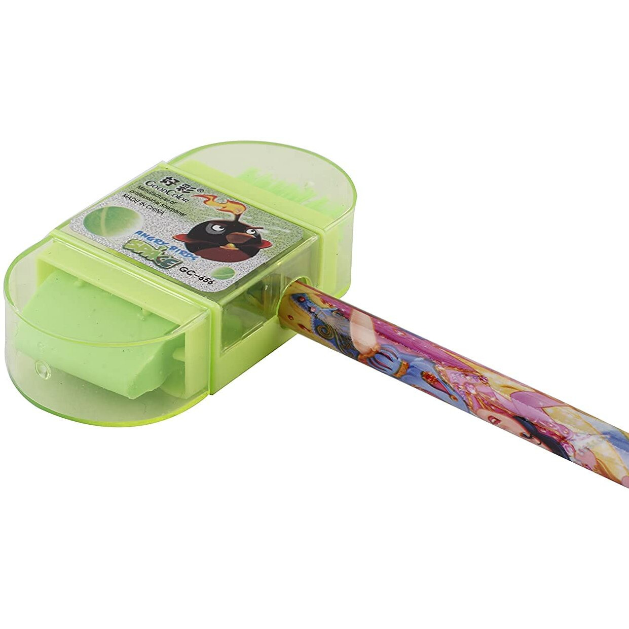 Parteet New Multicolour 3In1 Eraser,Sharpners And Brush - Pack Of 6Pcs For Kids