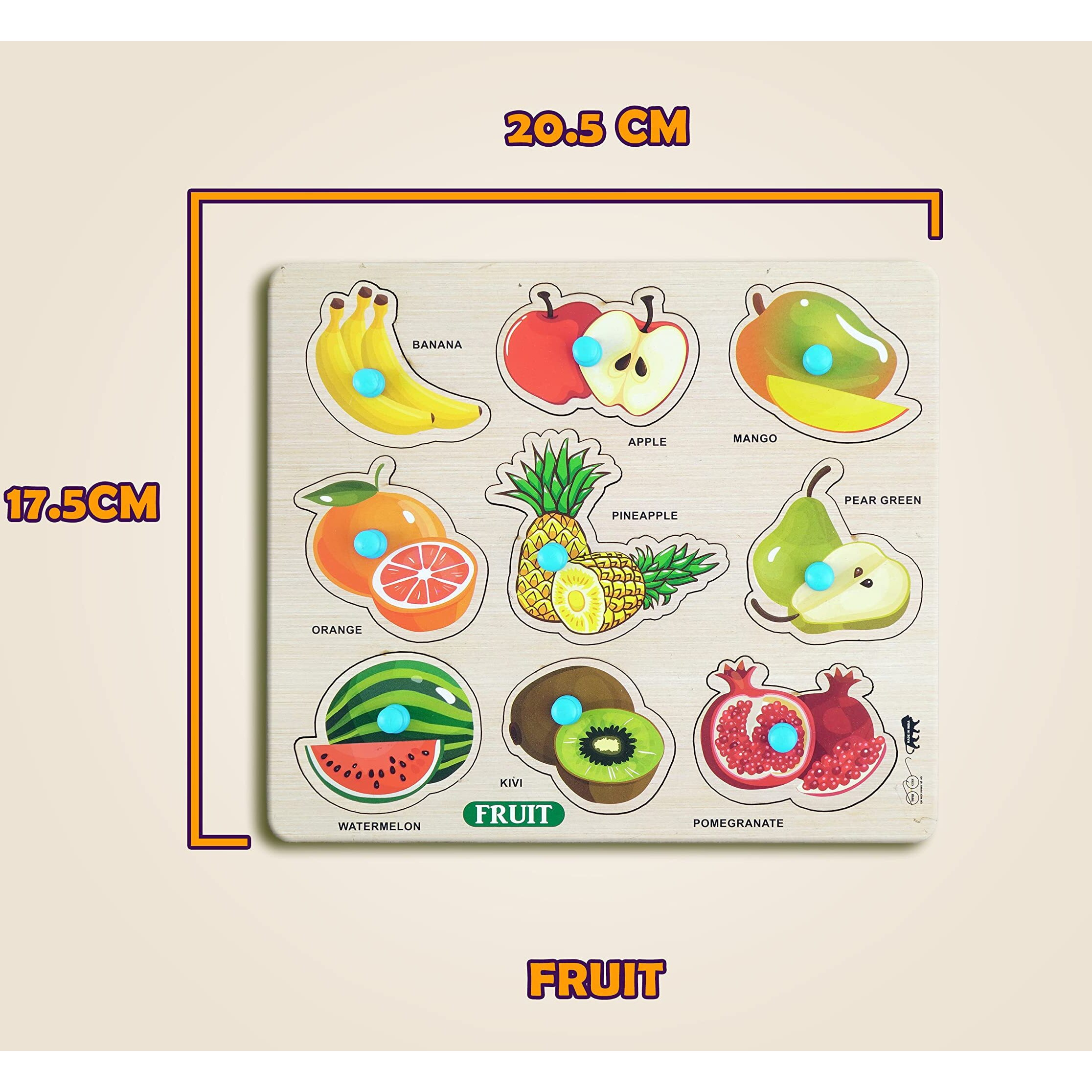 Highroof Kids Fort Pre Nursery Educational Jigsaw Puzzles For Adults Kids Learning Toys Kit Board Game 2 Pcs Set Of Human Body Parts & Fruits Educational Toy
