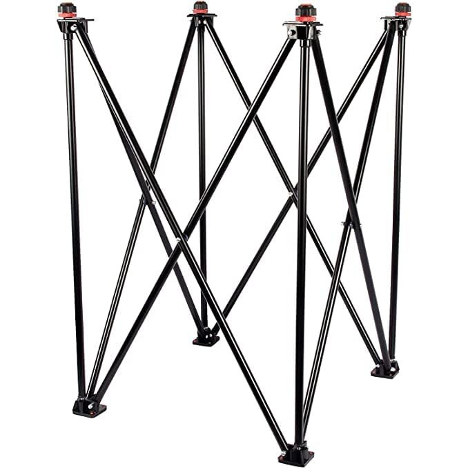 F O S C O Carrom Board Stand Folding Hydraulic Adjustable Corrosion Free Steel - For All Size Carroms