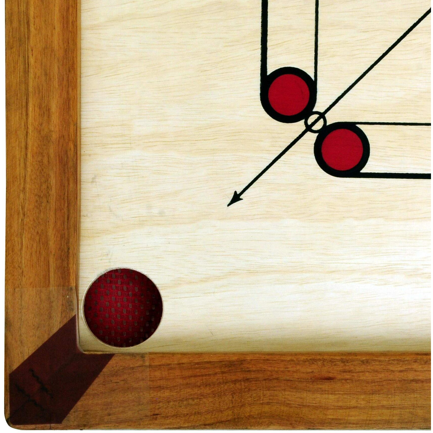 Korners 32 Inch Carrom Board Set | Wooden Carrom Board With Striker, Coins And Powder | (Natural)