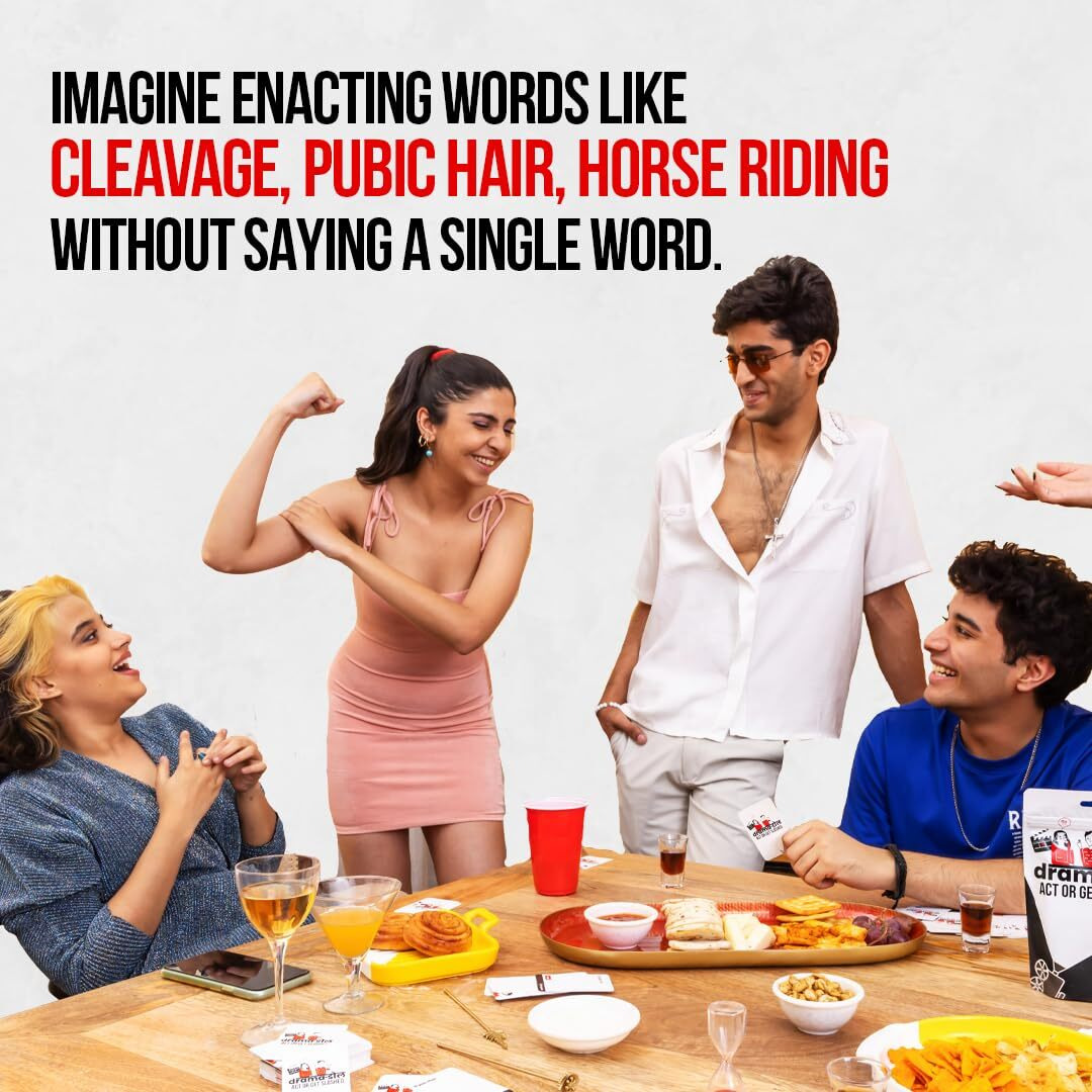 Dring Dramadol - Act Or Get Sloshed (150 Cards | Multicolur) - The Wildest House Party Game Of India For Adults | Super Fun Card Game For Friends | Perfect For Birthday, Bachelor & Gifts For Friends |