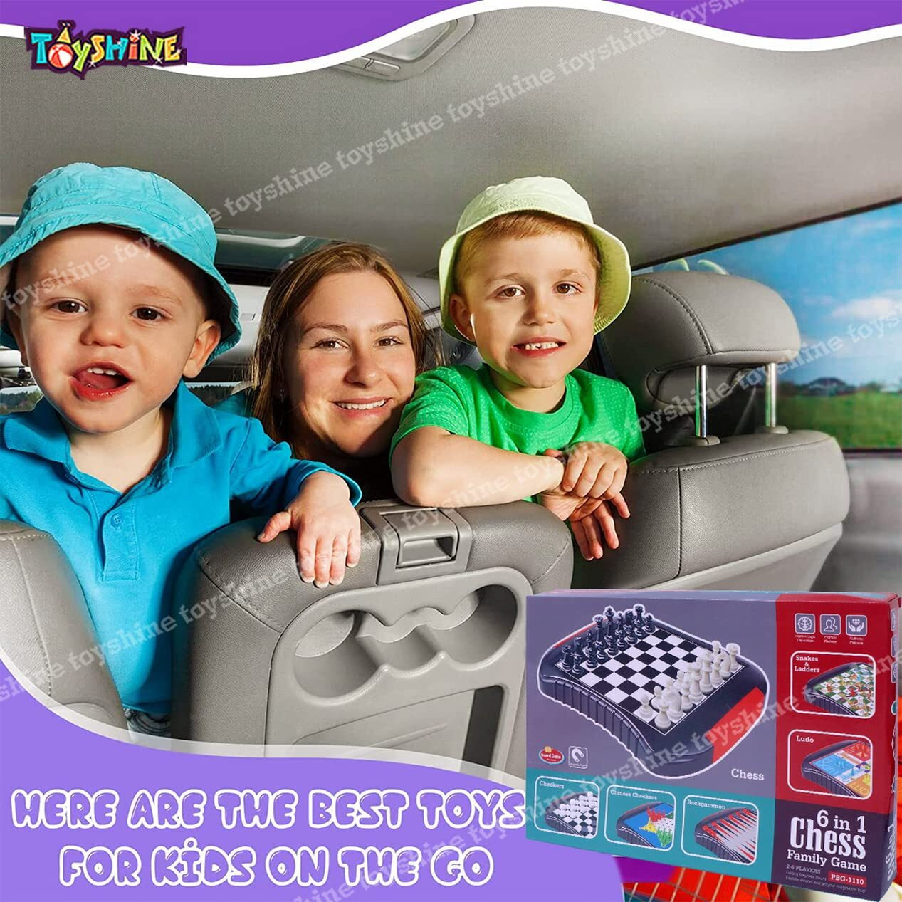 Toyshine 6 In 1 Game Set For Kid And Adults, Magnetic Board With Side Storage Drawers | Chess, Ludo, Checkers, Backagammon, Snakes And Ladders