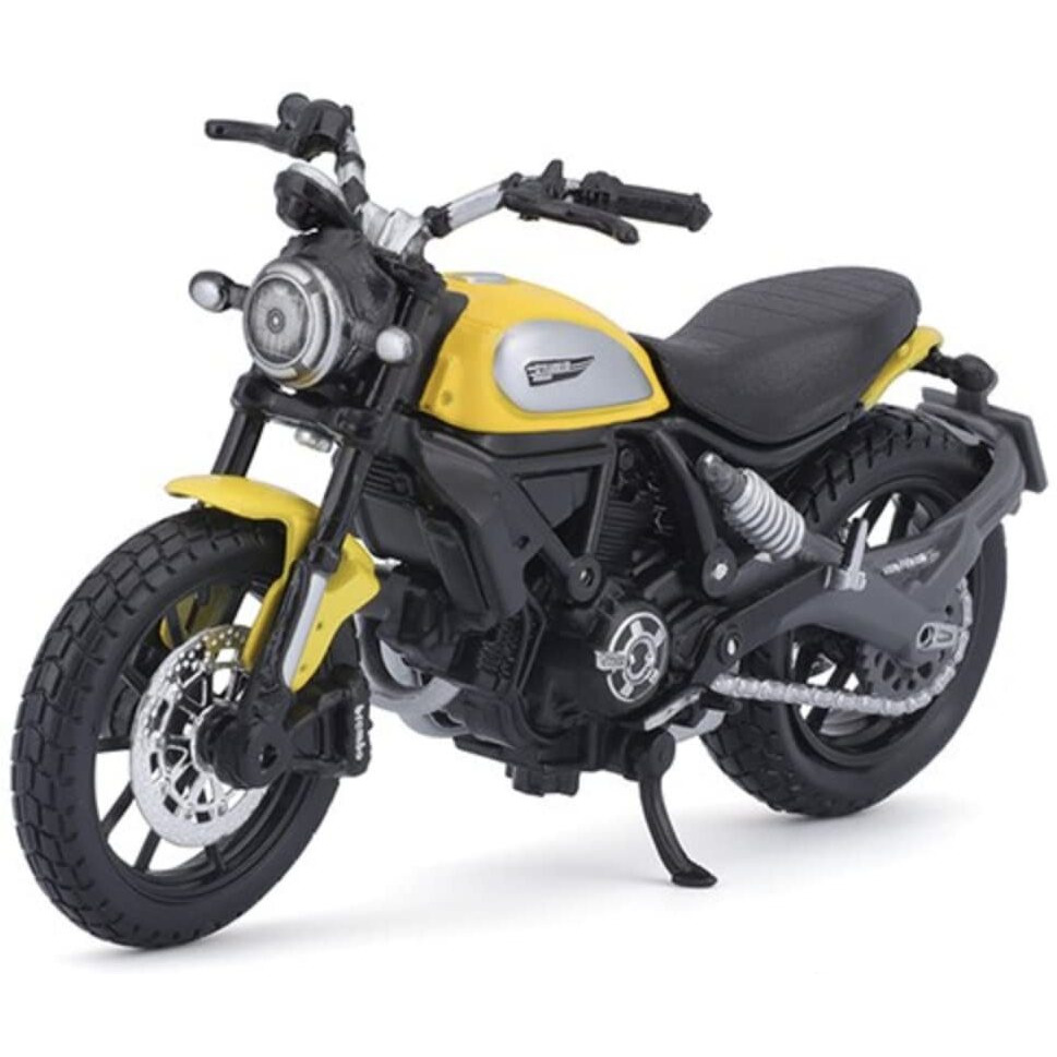 Maisto - 1/18 Scale Model Compatible With Ducati Replica Miniature Model Compatible With Scrambler Replica Sports Bike Miniature Model Collectible 2015 (Yellow)