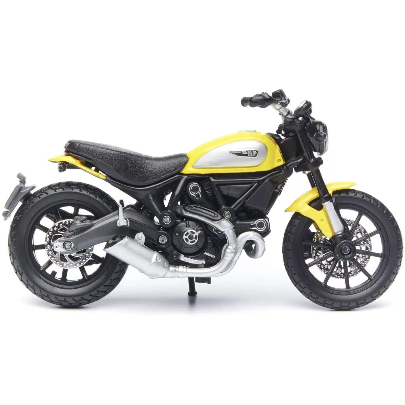 Maisto - 1/18 Scale Model Compatible With Ducati Replica Miniature Model Compatible With Scrambler Replica Sports Bike Miniature Model Collectible 2015 (Yellow)