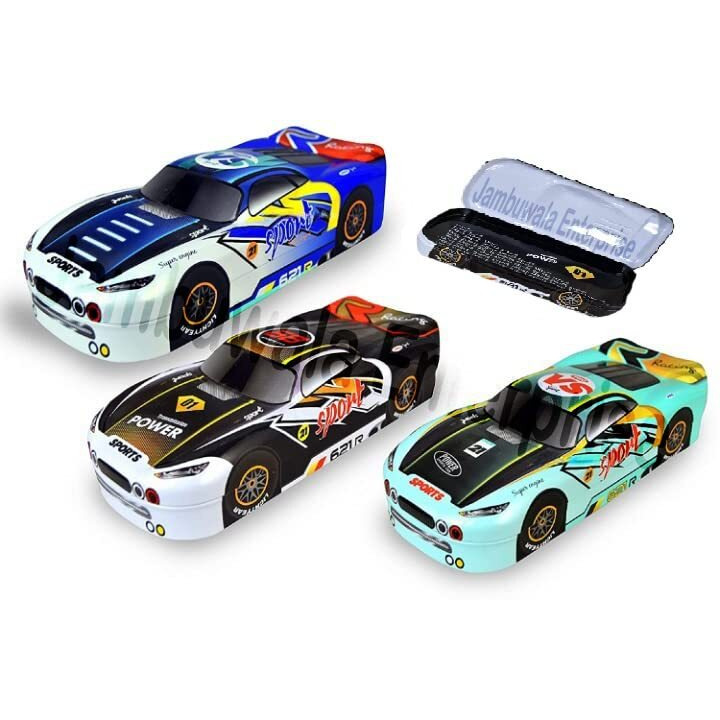 Jambuwala Enterprise Sports Car Metal Pencil Box,3D Design,Double Layer Metal Pencil Case,Pencil Box For Students School Stationery Set,Birthday Return Gift For Kids,Boys,Girls,Childrens,Multicolor