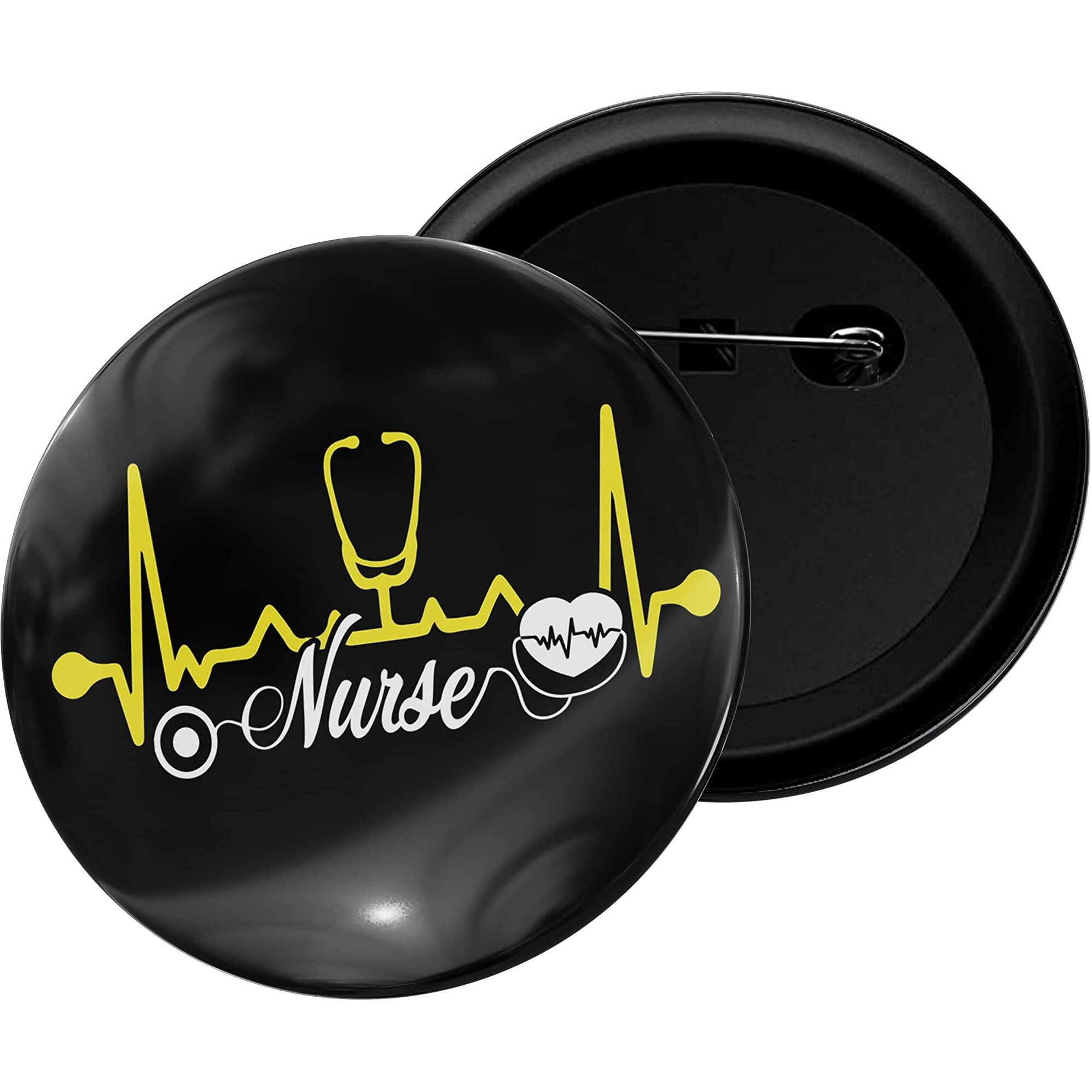Dhcrafts Pin Badges Nurse Glossy Finish Design Pack Of 1 (58Mm)