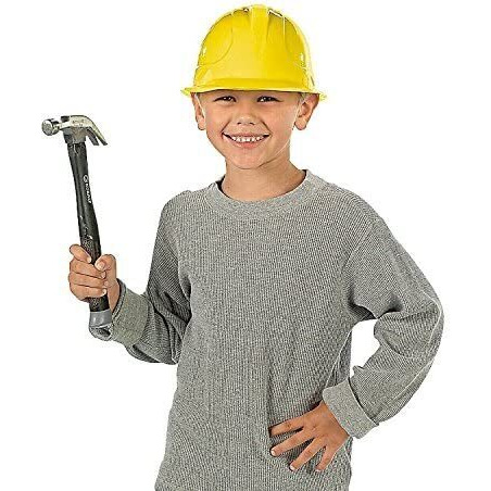 Amitasha Kids Hat - Soft Plastic Yellow Construction Hats - Perfect Construction Party Hats - Fancy Dress Safety Helmet - Ideal Construction Hats Accessory For Kids,Set Of 5