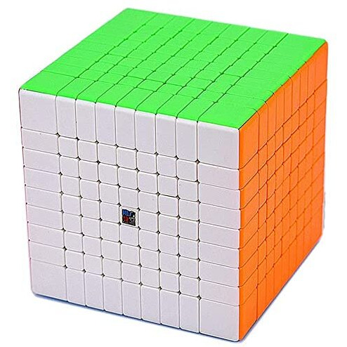 Hawkister Kid Moyu Mfjs Meilong 9X9X9 Cube Stickerless High Speed Cube (9X9 Mofang Jiaoshi Cubing), 75Mm Size