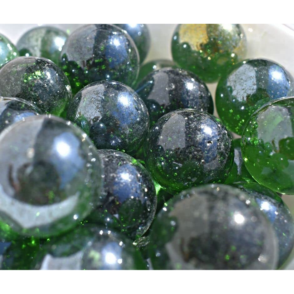 Daayra Unlimited Kid Big Sized Glass Marbles (Bottle Green)