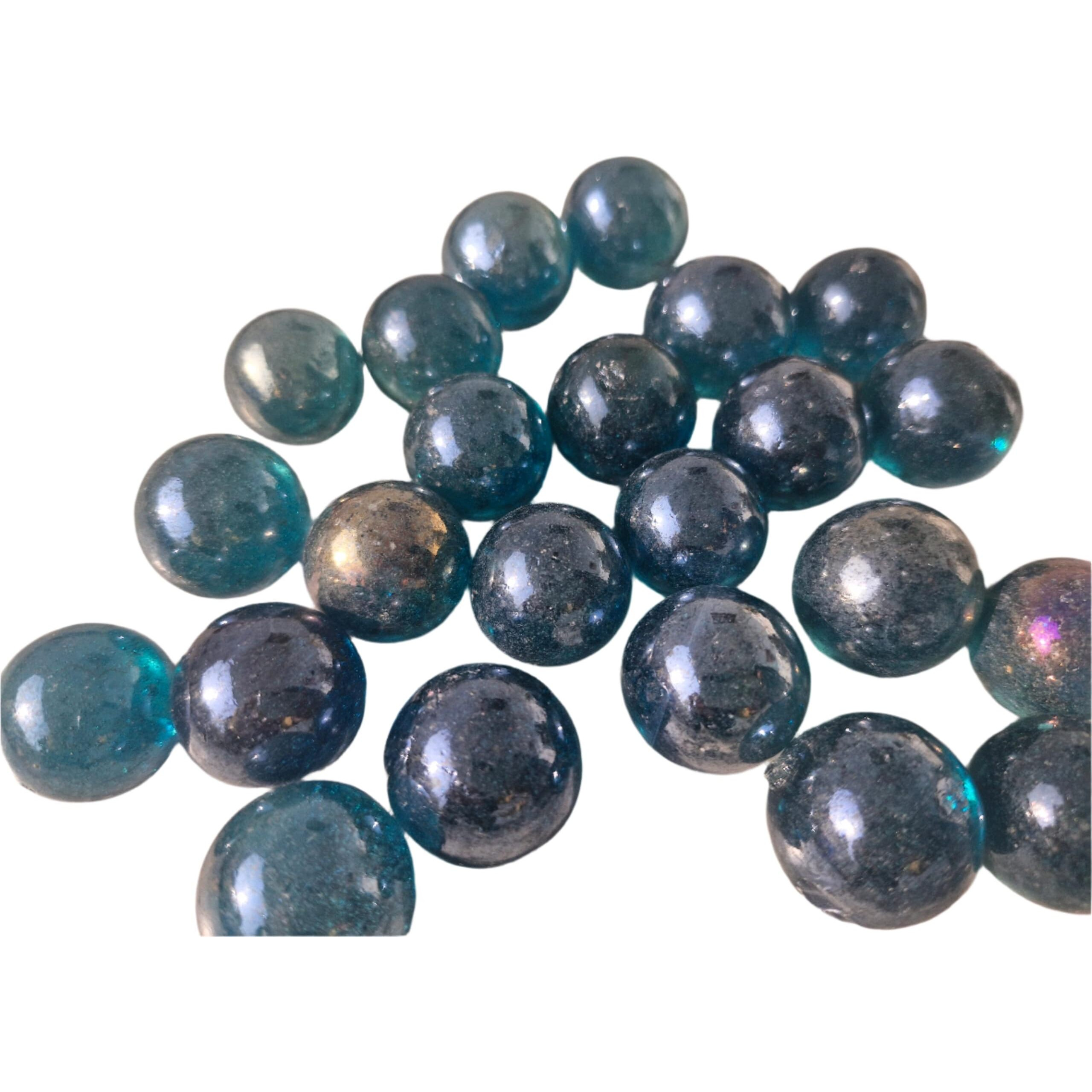 Daayra Unlimited Big Sized Glass Marbles (Steel Blue)