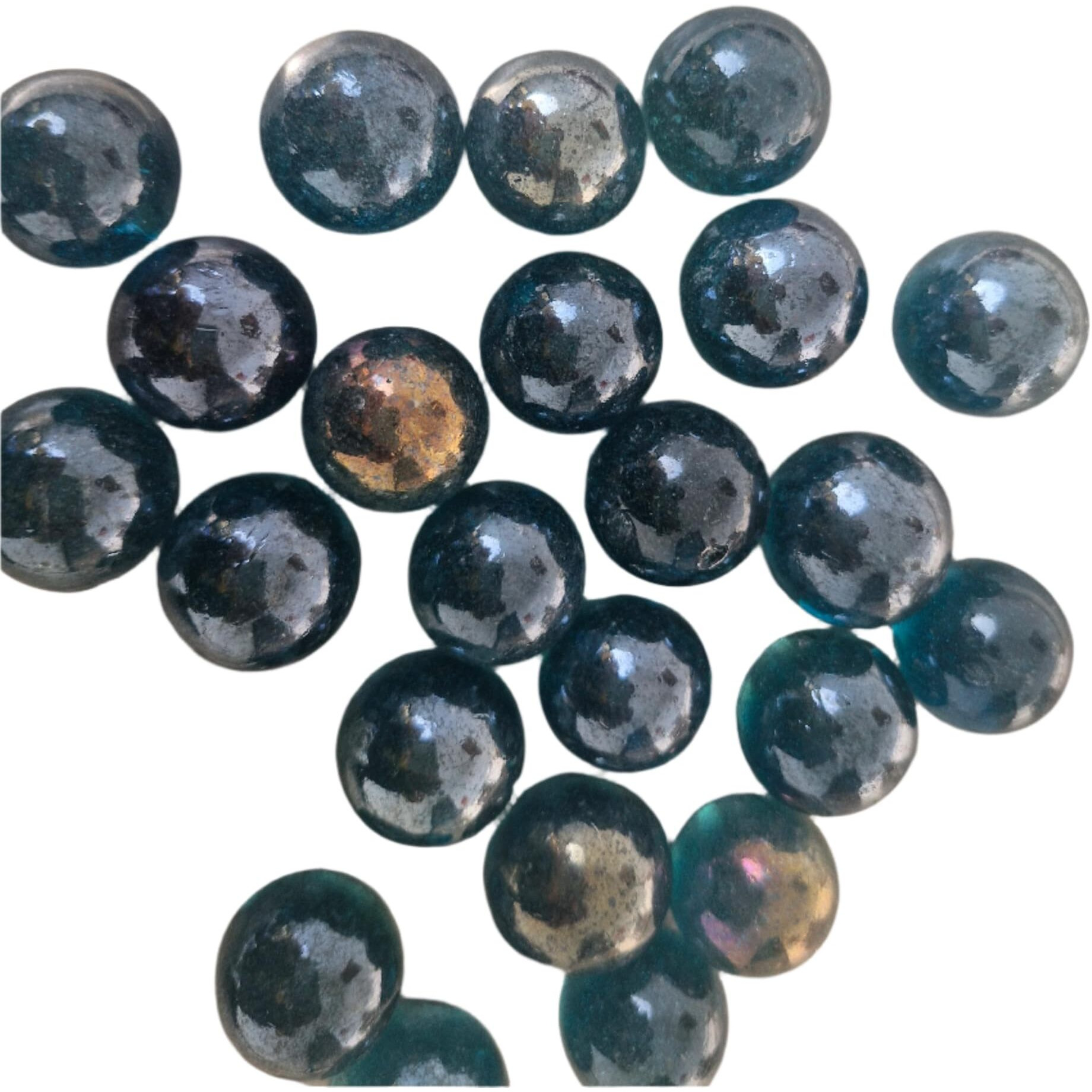 Daayra Unlimited Big Sized Glass Marbles (Steel Blue)