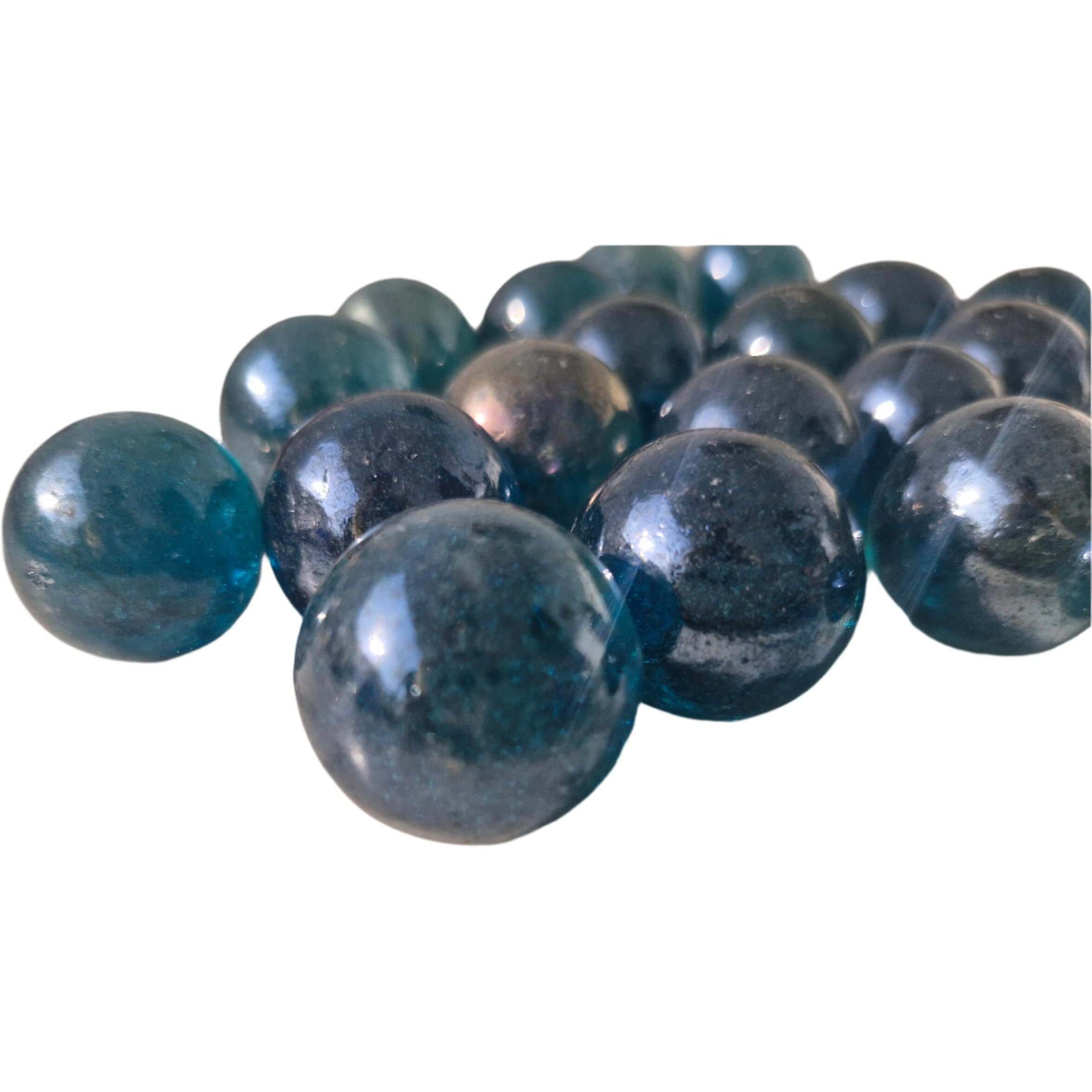 Daayra Unlimited Big Sized Glass Marbles (Steel Blue)