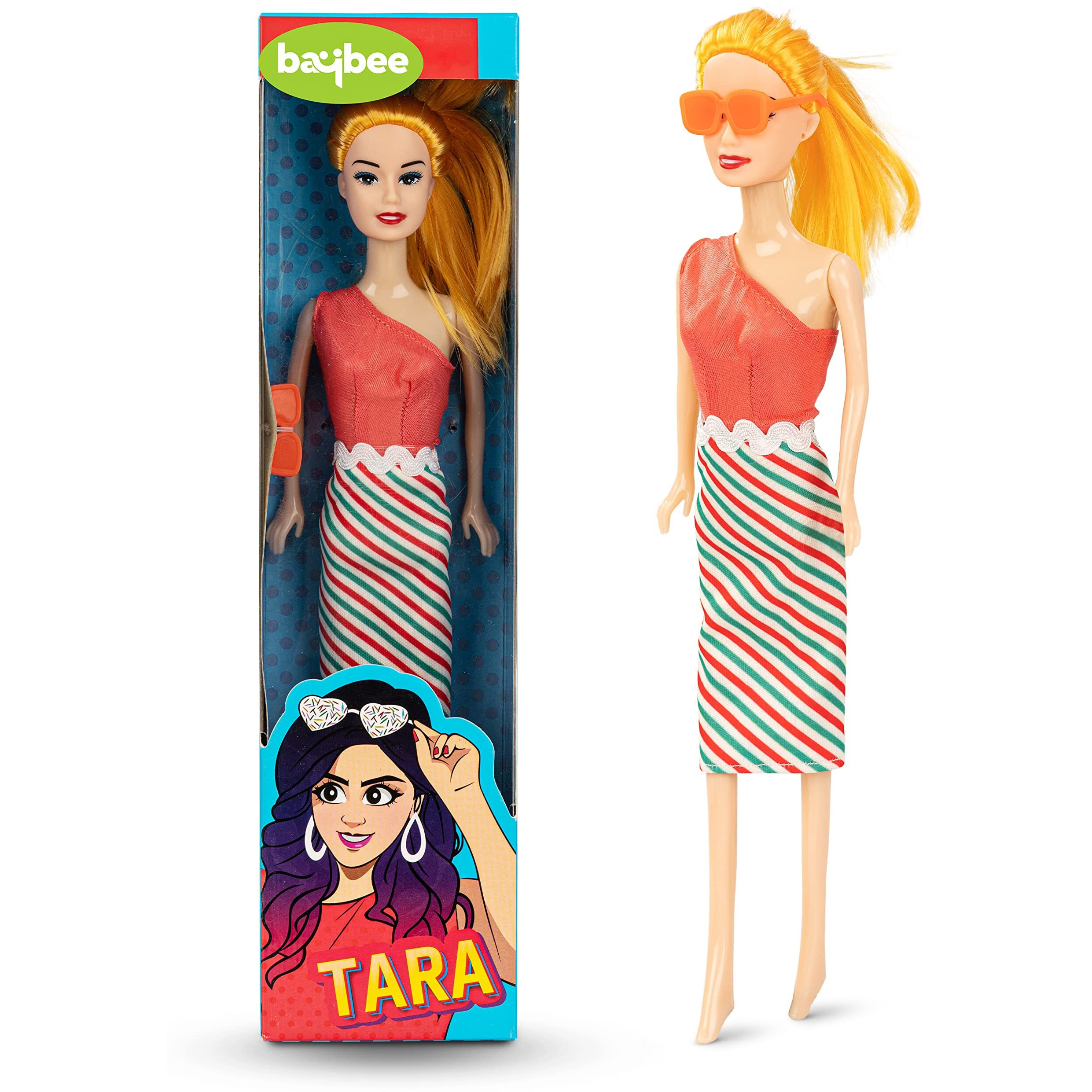 Baybee Little Princess Doll For Girls Dressup Toys Girls Doll Set Foldable Hands & Legs Girl Doll With Fashion Accessories Doll House Kids Playset A Great Gift For Girls 3+ Years (Yellow Hair)