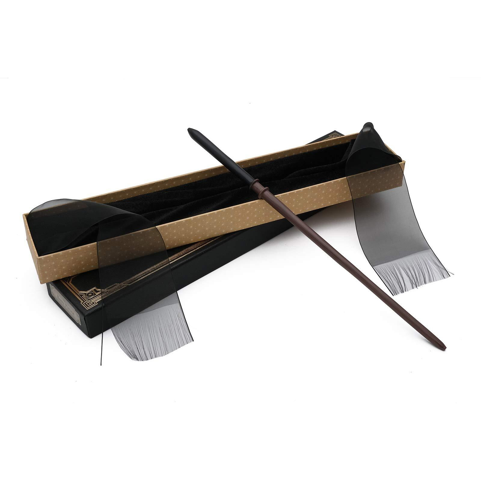 Lifestyle-You Premium Polyresin & Metal Magic Wand Wizard Sorcerer's Wand With Ribbon Box, Style 04, Multicolor