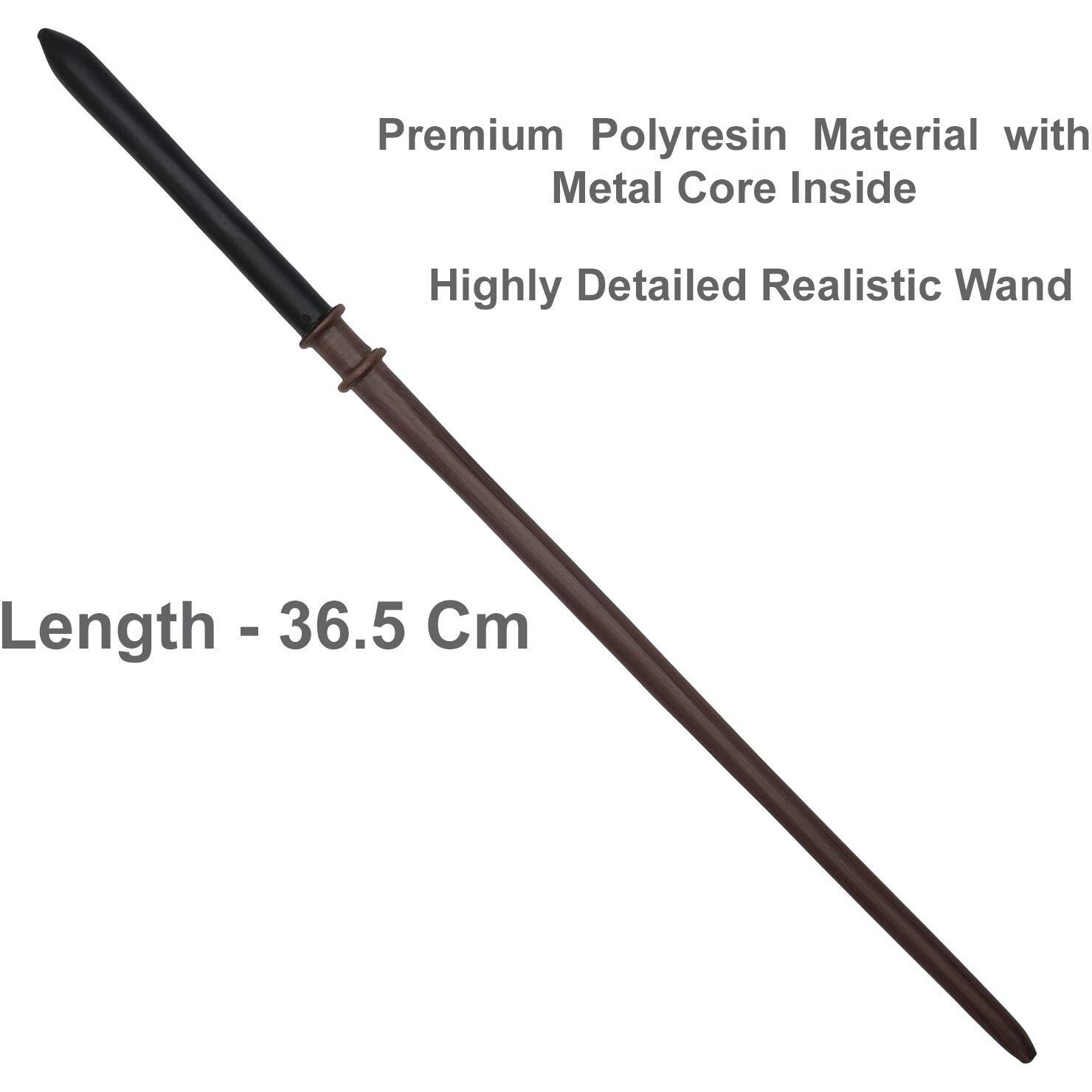 Lifestyle-You Premium Polyresin & Metal Magic Wand Wizard Sorcerer's Wand With Ribbon Box, Style 04, Multicolor