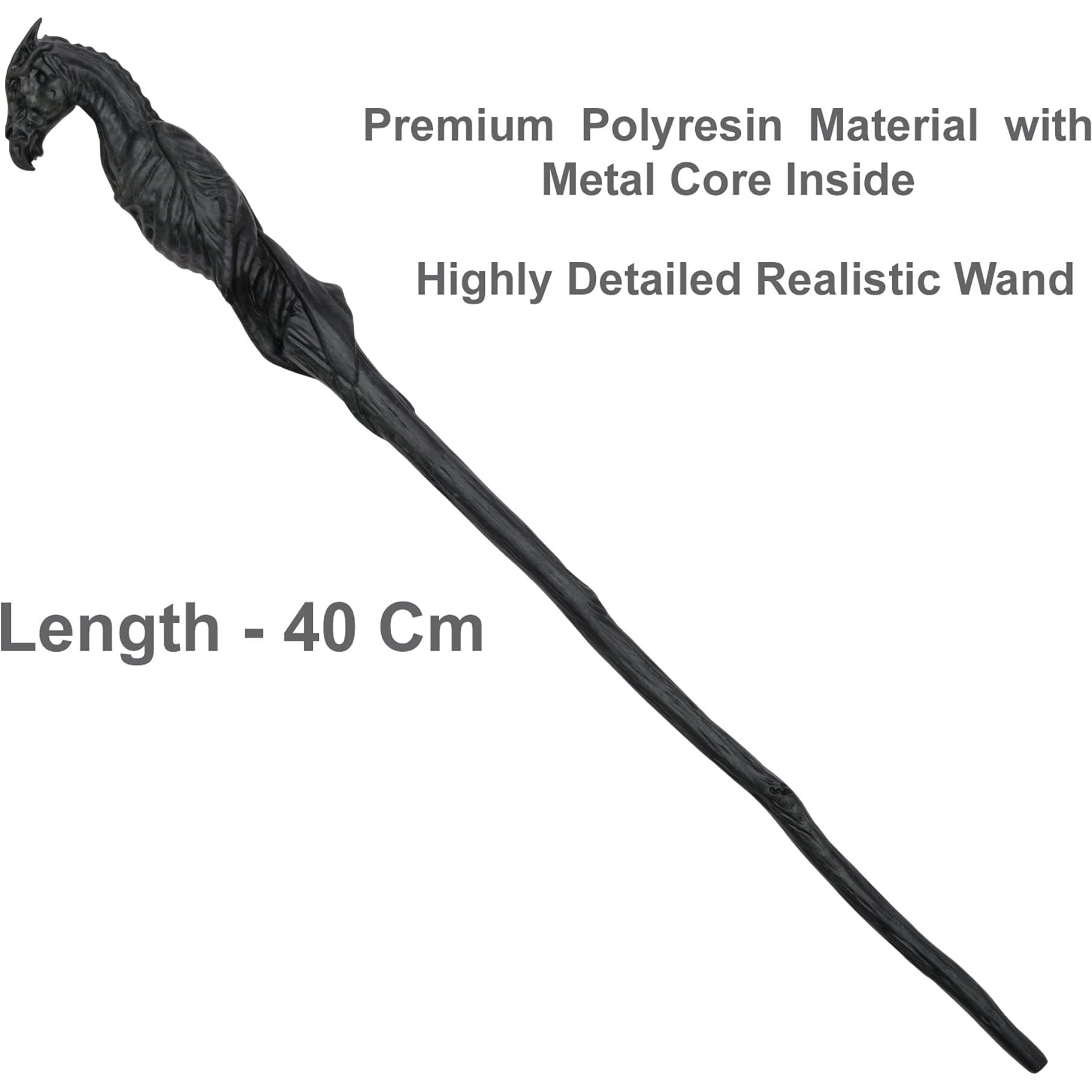 Lifestyle-You 8 Years And Up Premium Polyresin & Metal Magic Wand Wizard Sorcerer's Wand With Ribbon Box, Style 17, Multicolor