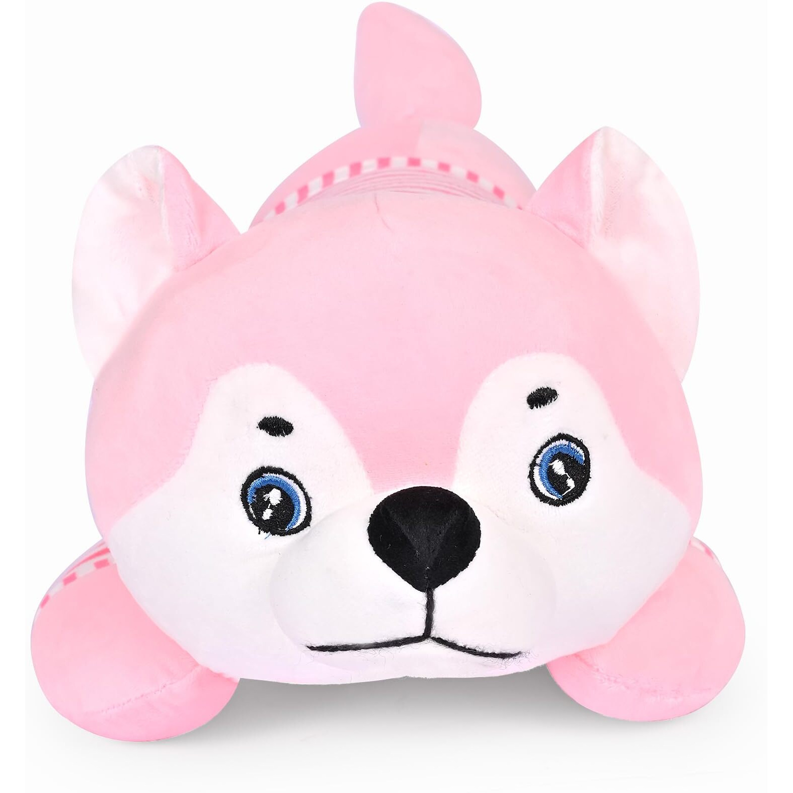 Besties Soft Toys | Ultra Soft Cute Sleeping Husky Dog Toys | Good Looking Husky Dog | Gift To Birthday, Party's | Kids For Boys, Girls (Size. 60 Cm) (Pink)