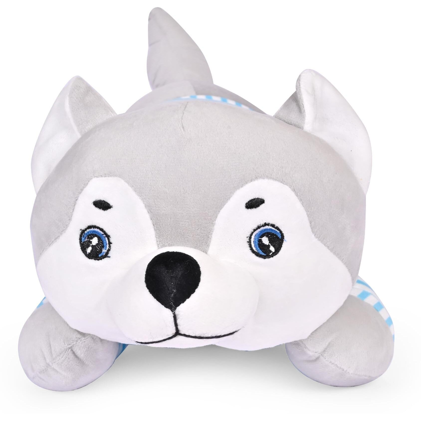 Besties Soft Toys | Ultra Soft Cute Sleeping Husky Dog Toys | Good Looking Husky Dog | Gift To Birthday, Party's | Kids For Boys, Girls (Size. 40Cm) (Grey)
