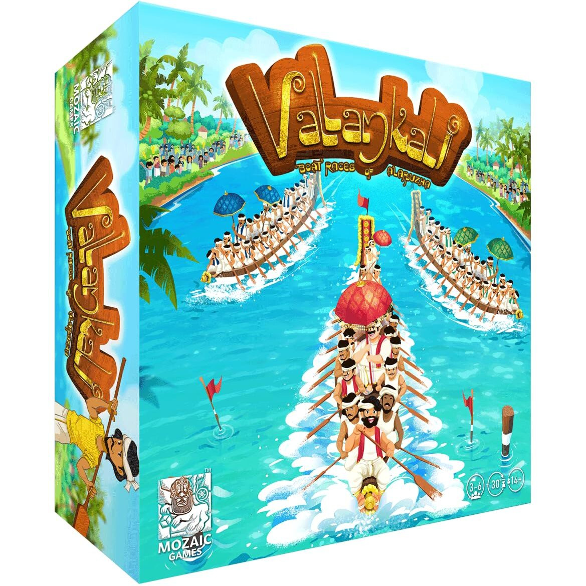 Dice Toy Labs Vallamkali - Light Strategy Boat Racing Board Game For Adults And Teens | Family Fun And Party For 3-6 Players