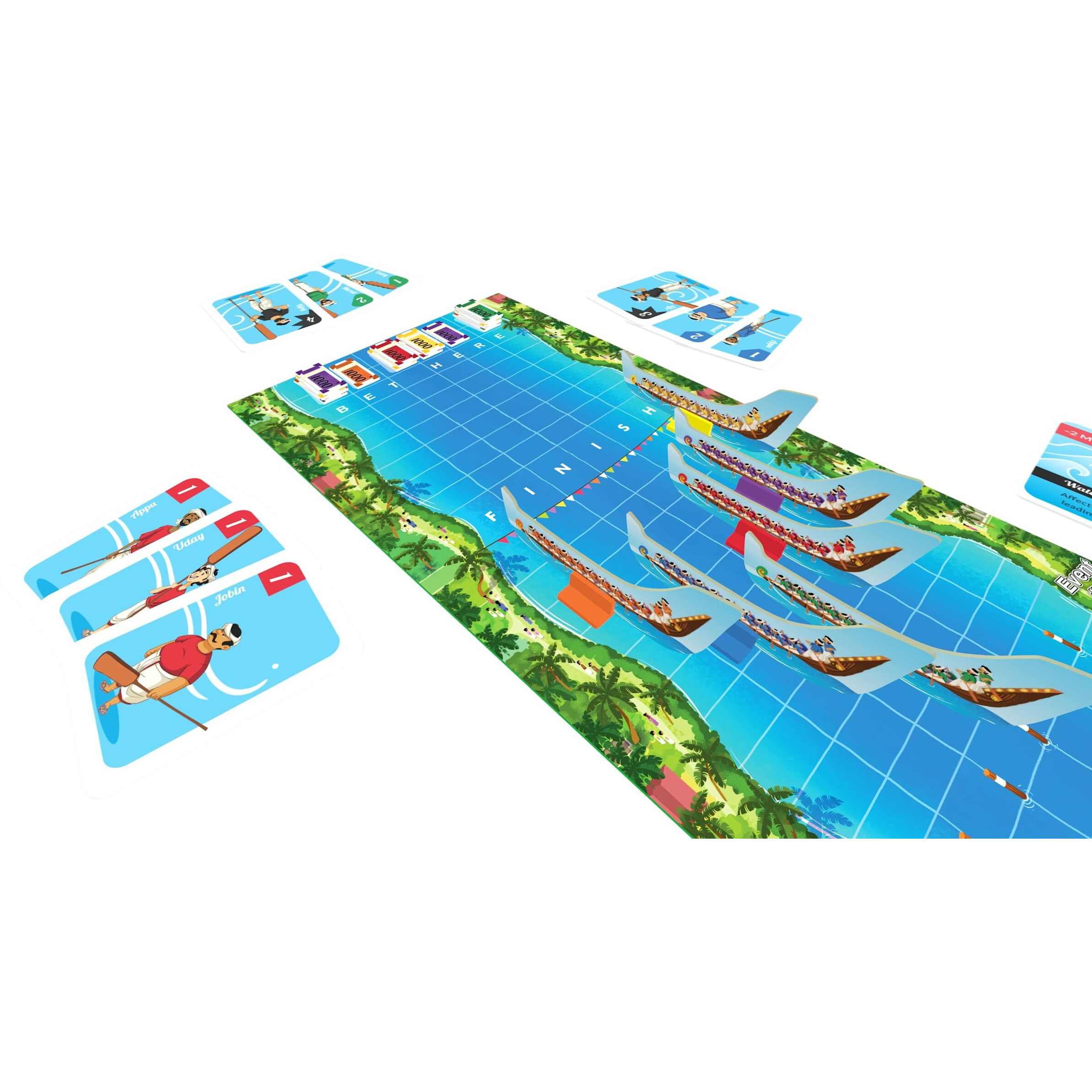 Dice Toy Labs Vallamkali - Light Strategy Boat Racing Board Game For Adults And Teens | Family Fun And Party For 3-6 Players