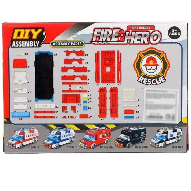 Magicwand Lego Compatible Toy Building Block Educational Fire Engine Construction Learning Blocks Set For Kids[70 Pcs][Multi-Colored]