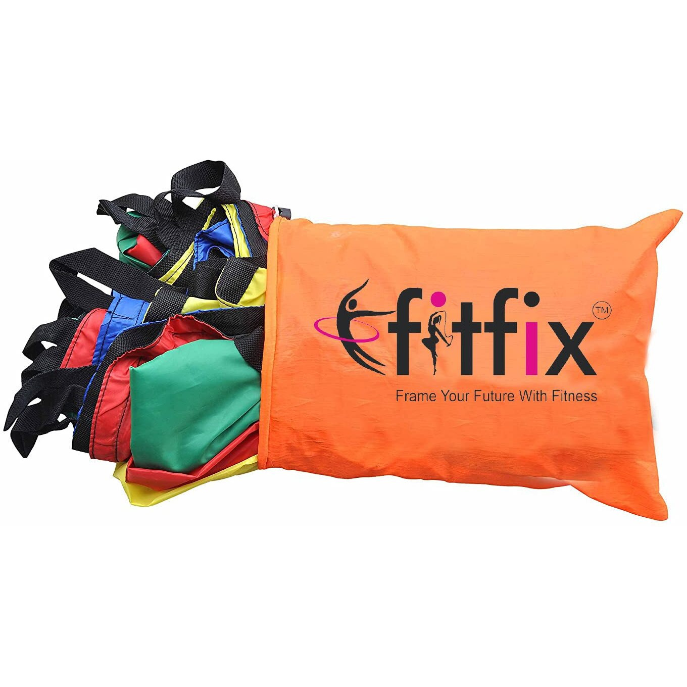 Fitfix Kids Play Parachute 12 Feet With 12 Handles And Carry Bag  Perfect For Fun, Learning, And Physical Activity In Preschool, Birthday Parties, And Everyday Play