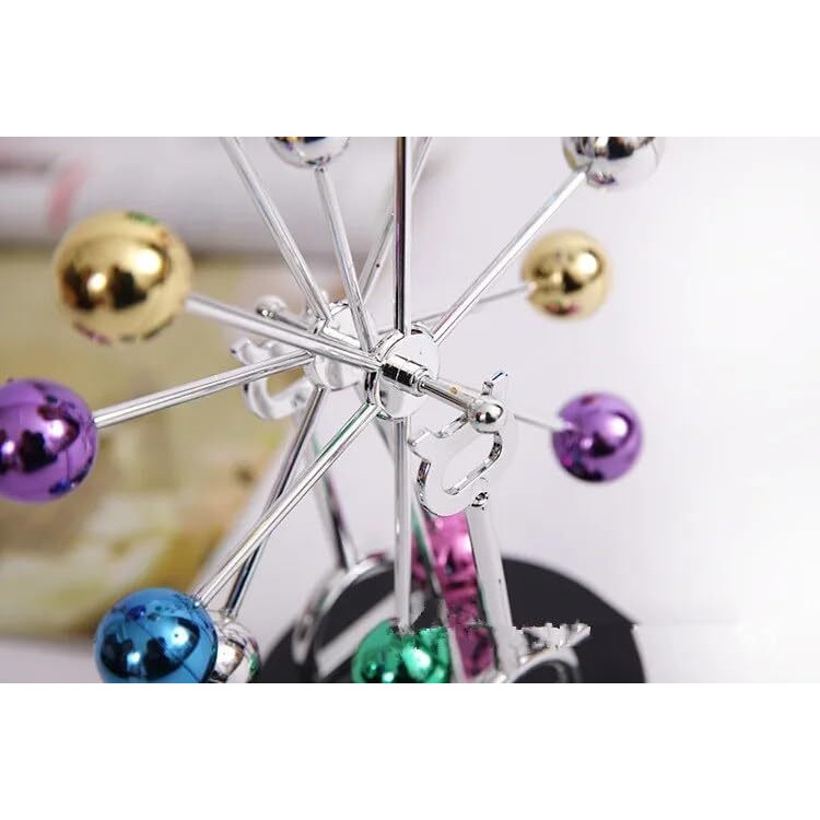 Teesta Kinetic Ball Electronic Desk Perpetual Rotating Swing Ball Physics Mechanism Modem Art Science Toy For Home Bedroom Ornaments/Office/Business Hub/Science Fair (1-Pcs)