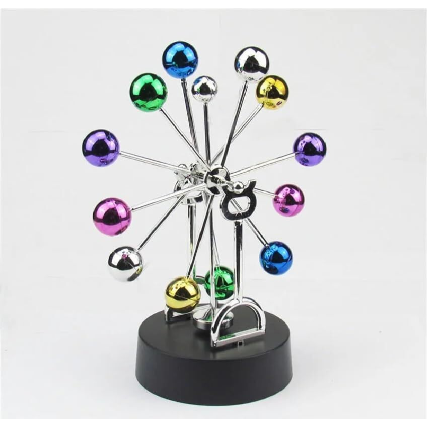 Teesta Kinetic Heart Orbital Desktop Motion Electronic Desk Toy Perpetual Ornament Rotating Scientific Toy Tool For Home Bedroom, Office, Business Hub, Science Fair (1-Pcs)