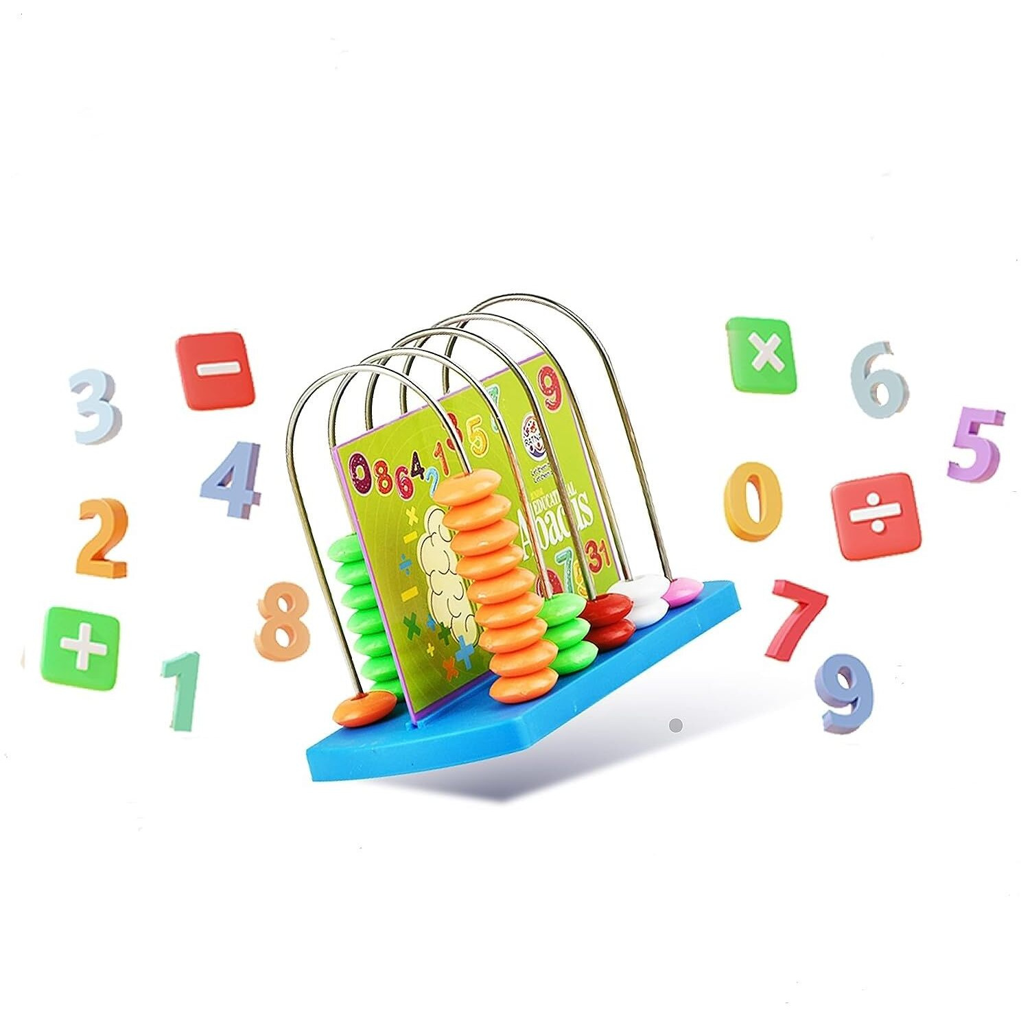 Bkdt Marketing Educational Abacus 5 Rods For Kids Early Math Skills For Kids To Learn To Count, Add & Subtract With Colourful Beads - Mathematics Tool Kit -Abacus Toys For Kids (Abacus 5 Rods)