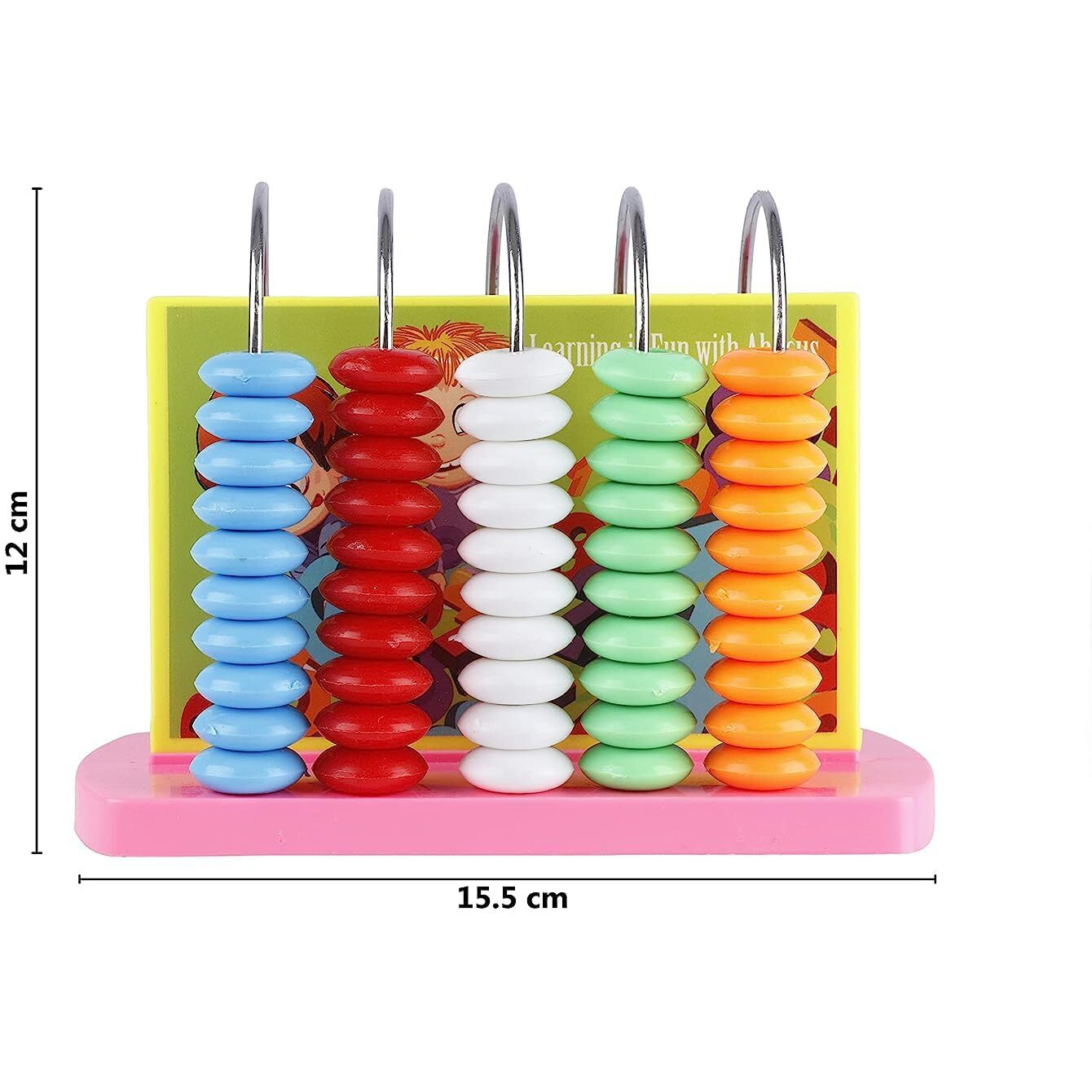 Bkdt Marketing Educational Abacus 5 Rods For Kids Early Math Skills For Kids To Learn To Count, Add & Subtract With Colourful Beads - Mathematics Tool Kit -Abacus Toys For Kids (Abacus 5 Rods)
