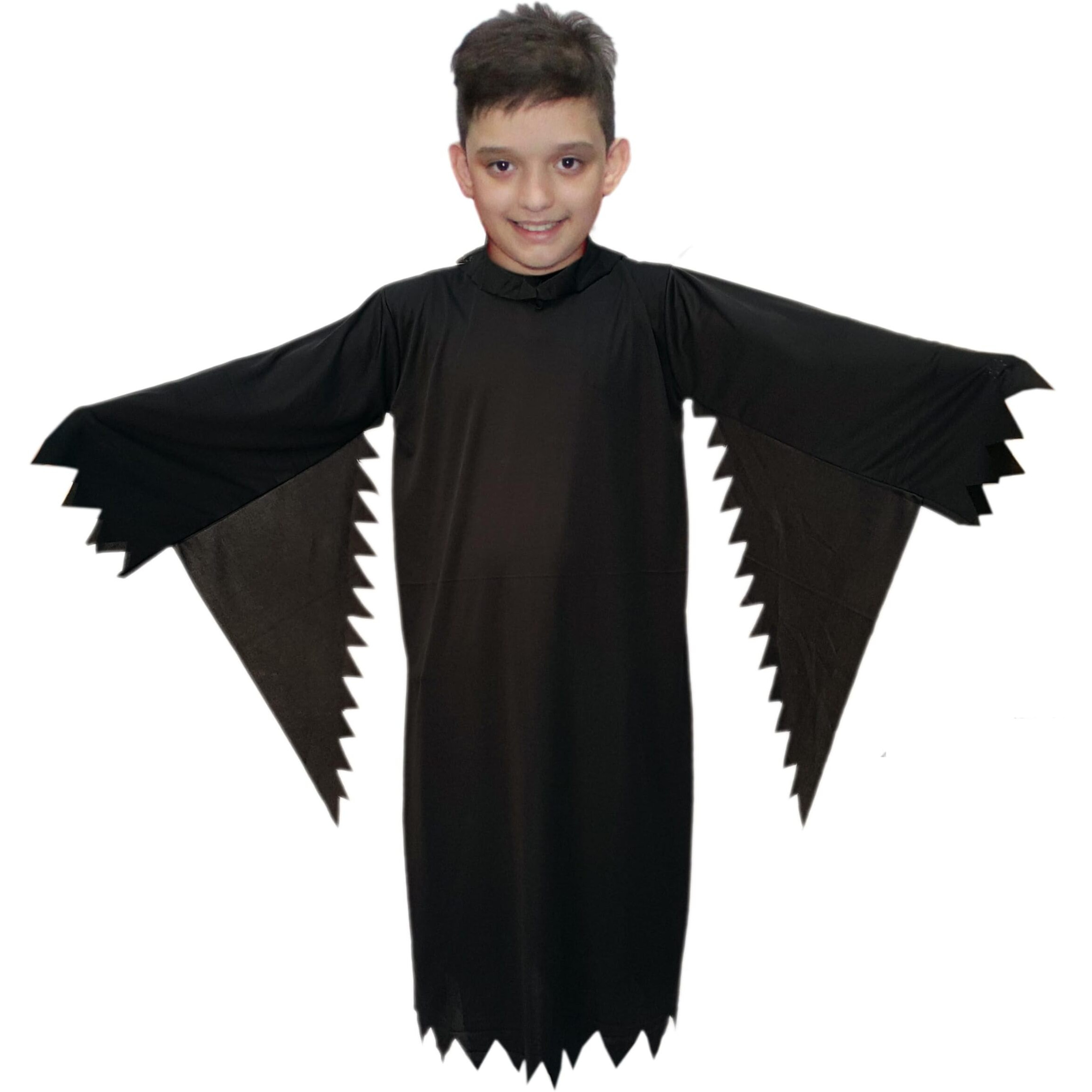 Kaku Fancy Dresses Polyester Black Horror Ghost Halloween Costume/California Cosplay Costume - Black, 5-6 Years, For Boys & Girls
