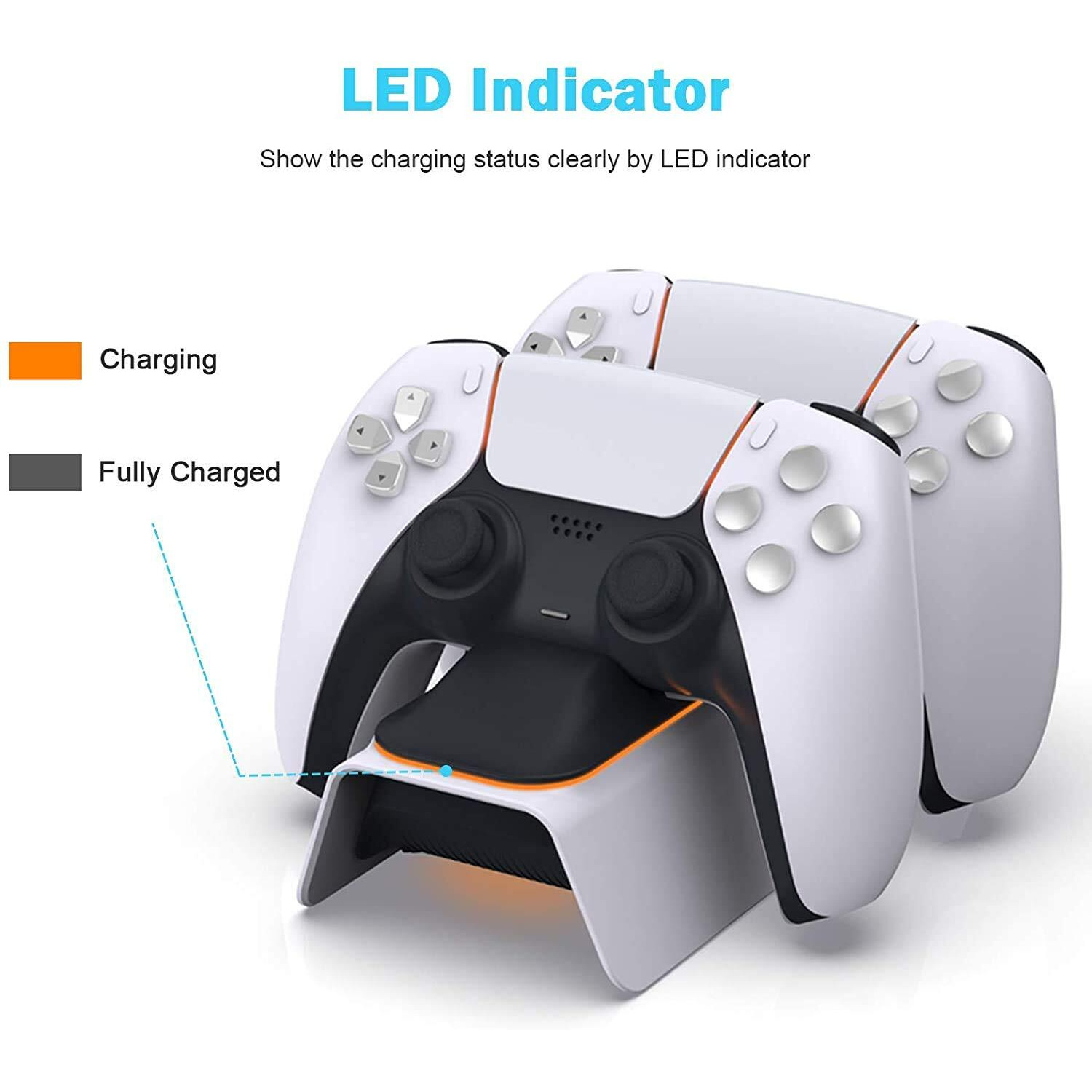 Tobo Vertical Stand With Cooling Station Compatible With Ps5 Accessories Controller Charger Suction Cooling Fan With Charging Dock Station, 3 Extra Usb Ports (Ps-5-Coolingg-Fan-2) - Td-338Ga