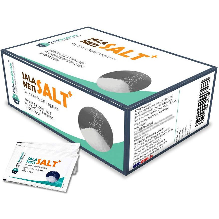 Is Indosurgicals Jala Neti Salt Plus - Pack Of 50 Sachets